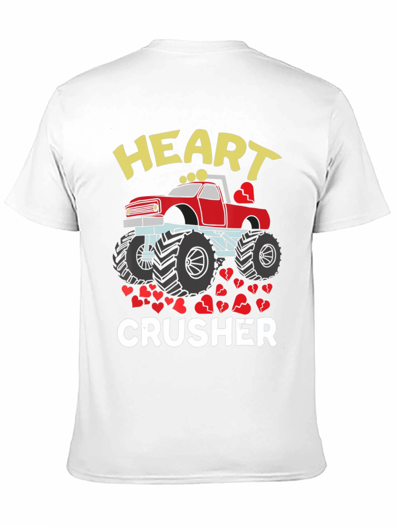 Heart Crusher Monster Truck Valentines T-Shirt