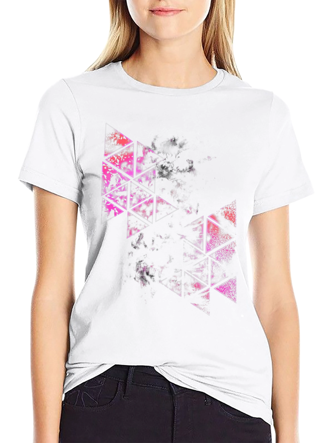 Abstract Triangle Graphic Tee - Modern Streetwear