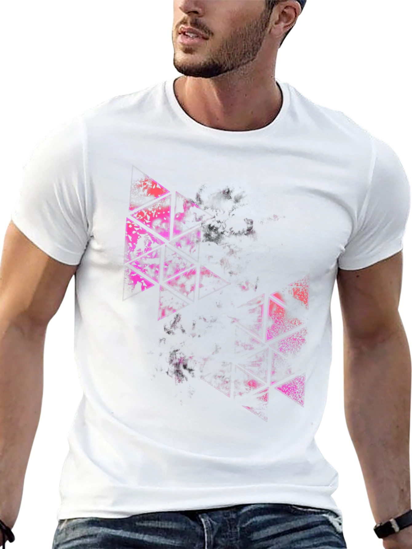 Abstract Triangle Graphic Tee - Modern Streetwear