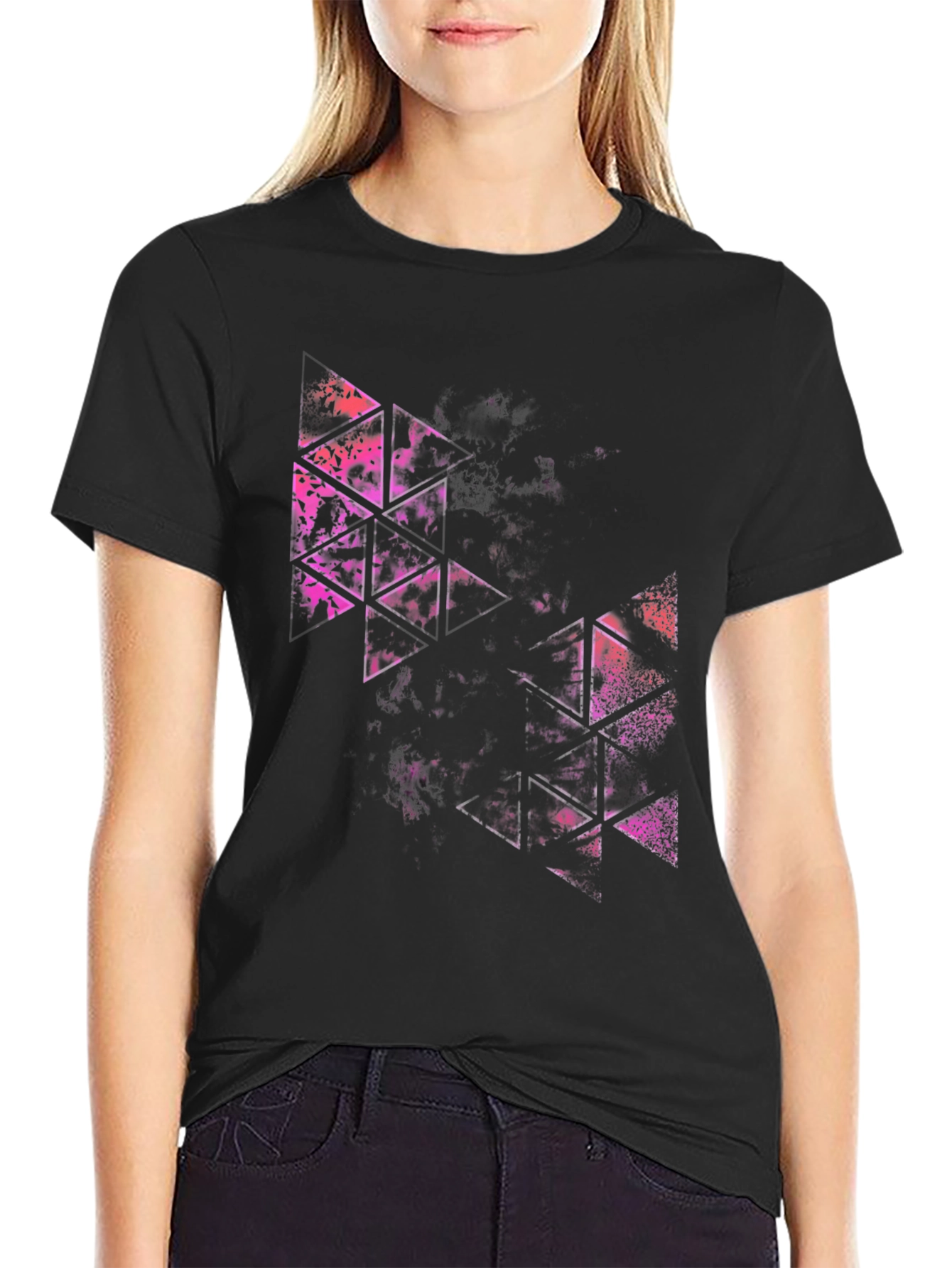 Abstract Triangle Graphic Tee - Modern Streetwear