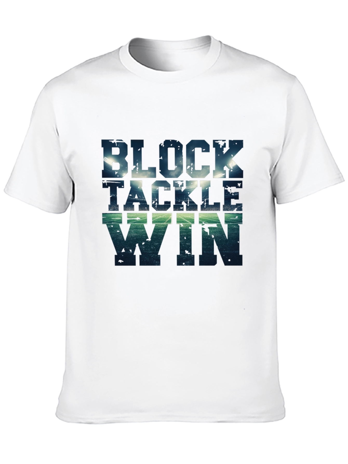 Block Tackle Win Football Graphic T-Shirt