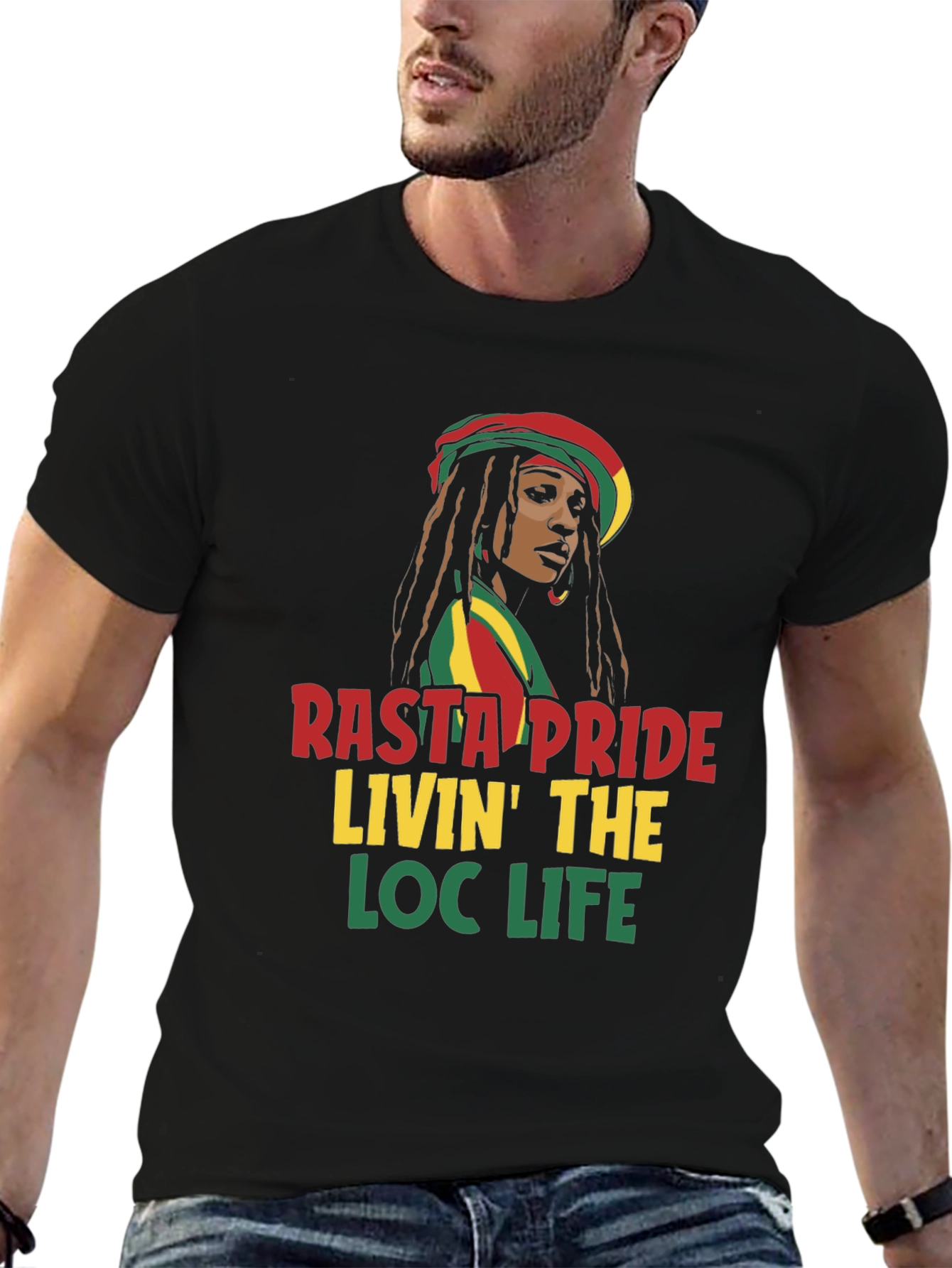 Rasta Pride Loc Life T-Shirt - Jamaican Style