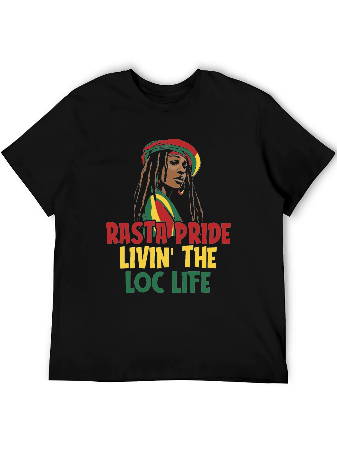 Rasta Pride Loc Life T-Shirt - Jamaican Style