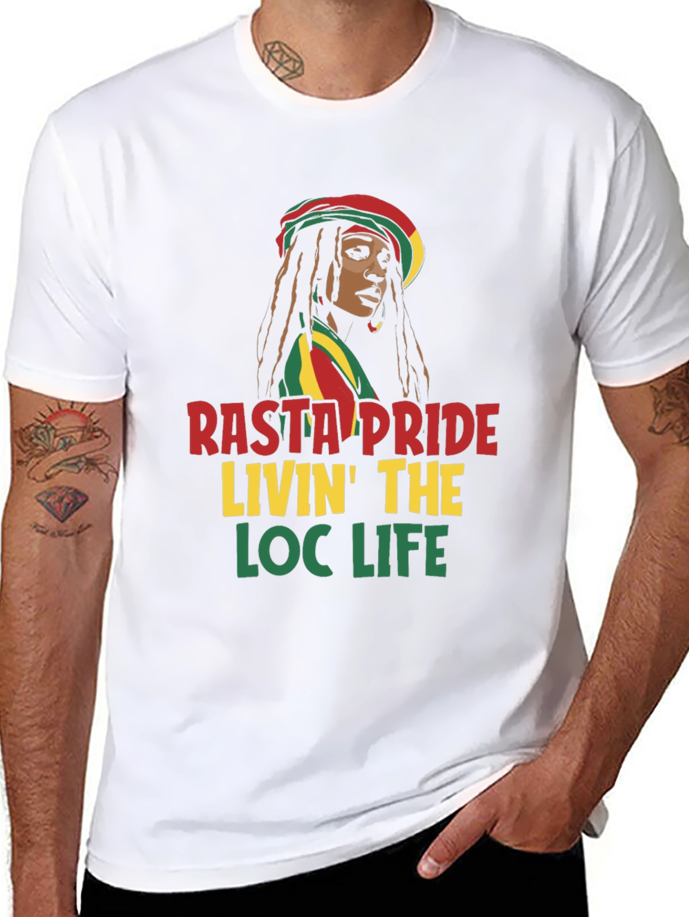 Rasta Pride Loc Life T-Shirt - Jamaican Style