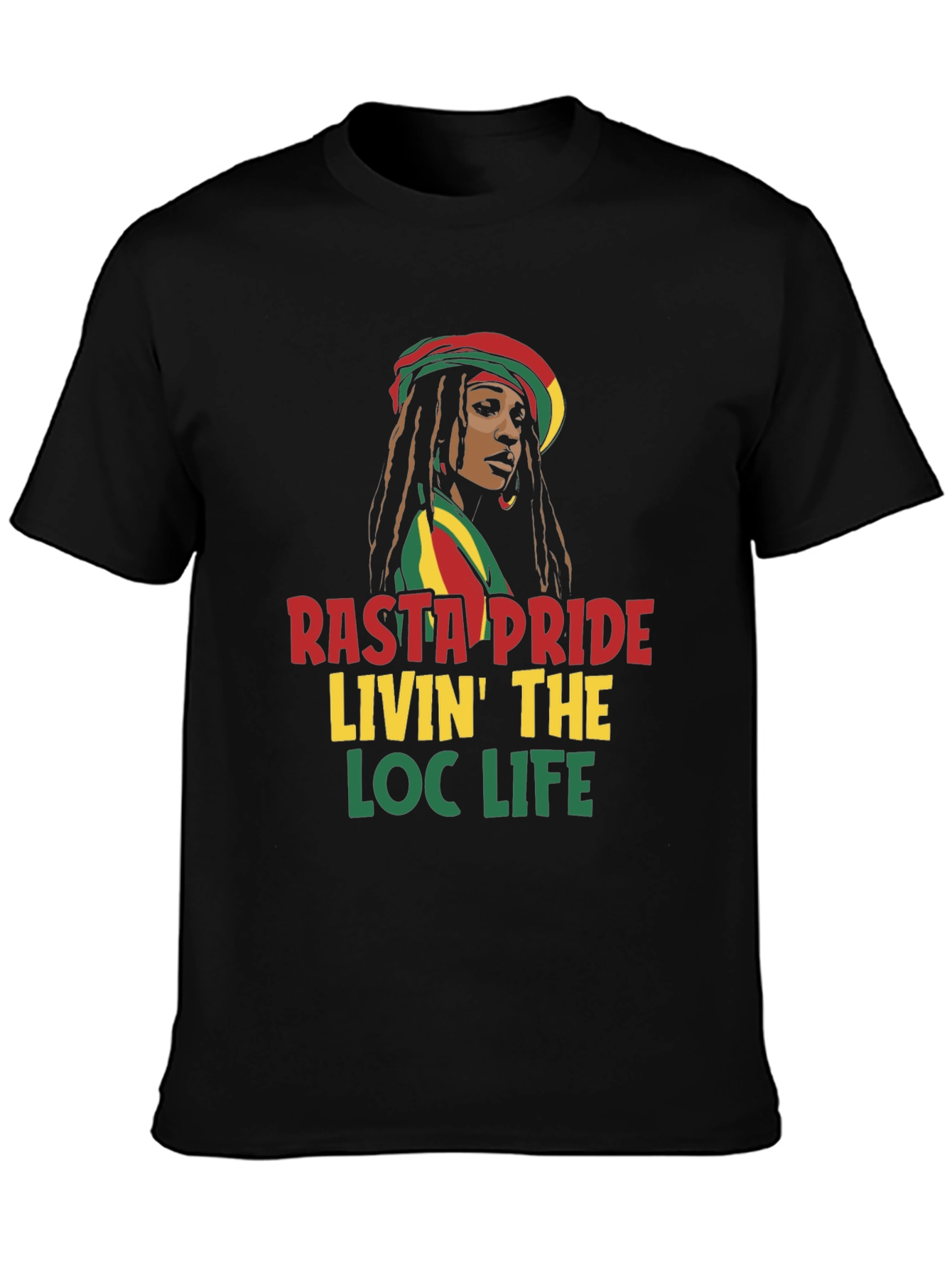 Rasta Pride Loc Life T-Shirt - Jamaican Style