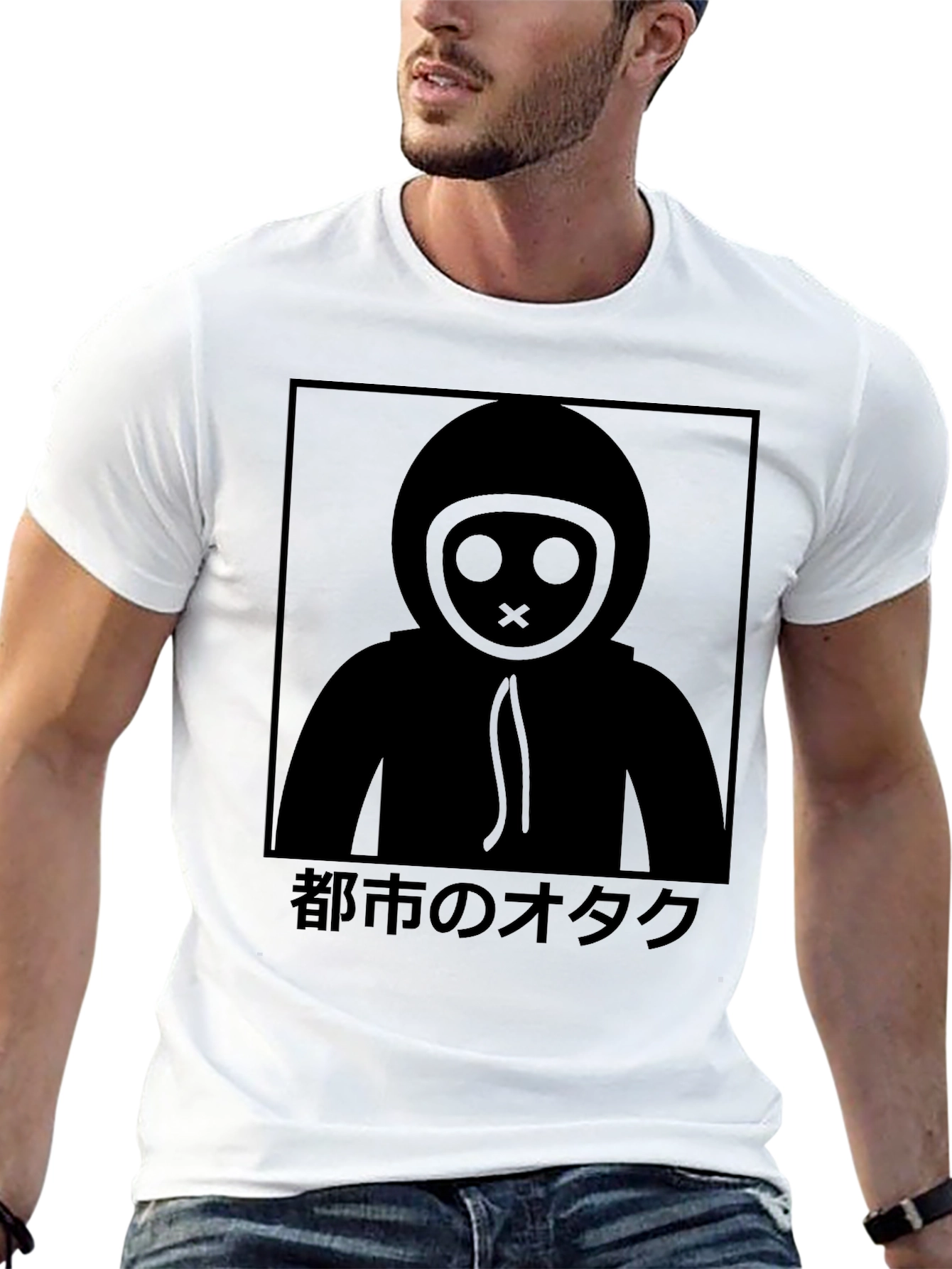 Urban Otaku Graphic Tee - Black Crew Neck