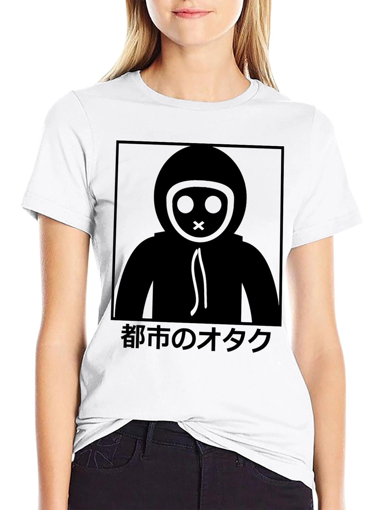 Urban Otaku Graphic Tee - Black Crew Neck