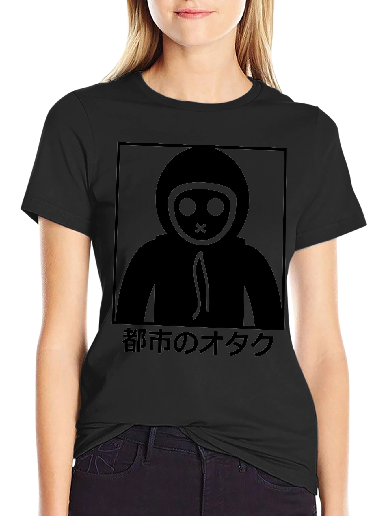 Urban Otaku Graphic Tee - Black Crew Neck