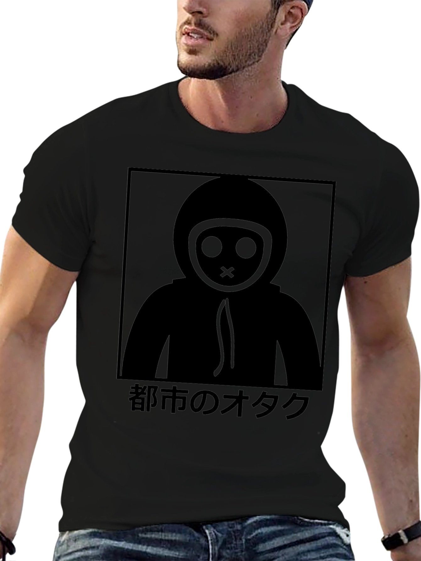 Urban Otaku Graphic Tee - Black Crew Neck
