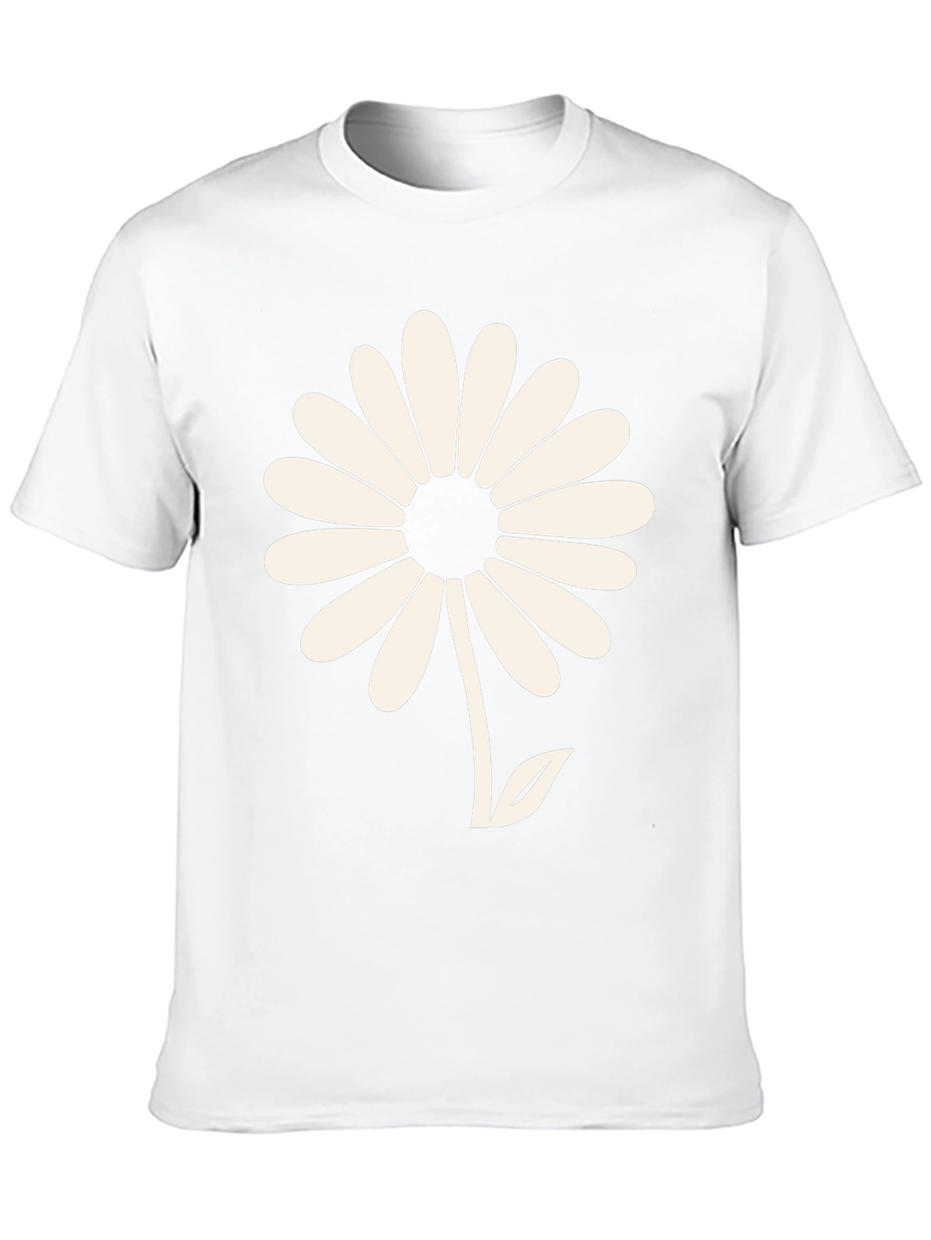 Daisy Flower Graphic Tee - Black Casual T-Shirt