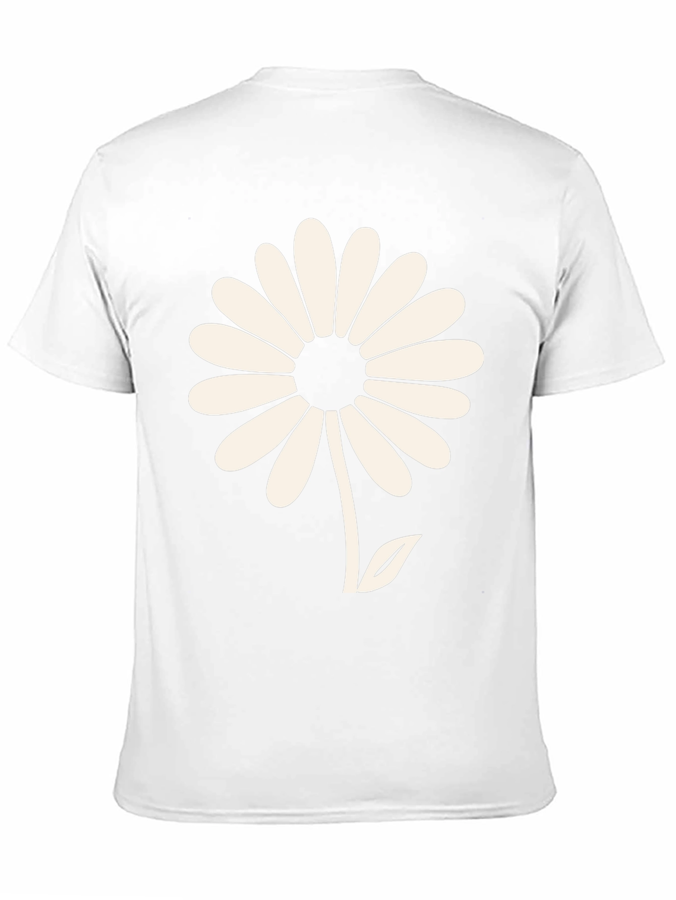 Daisy Flower Graphic Tee - Black Casual T-Shirt