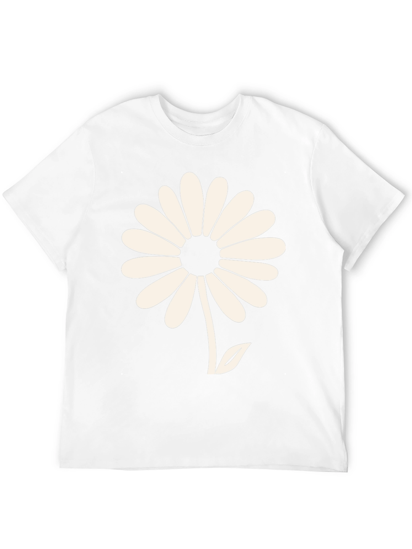 Daisy Flower Graphic Tee - Black Casual T-Shirt