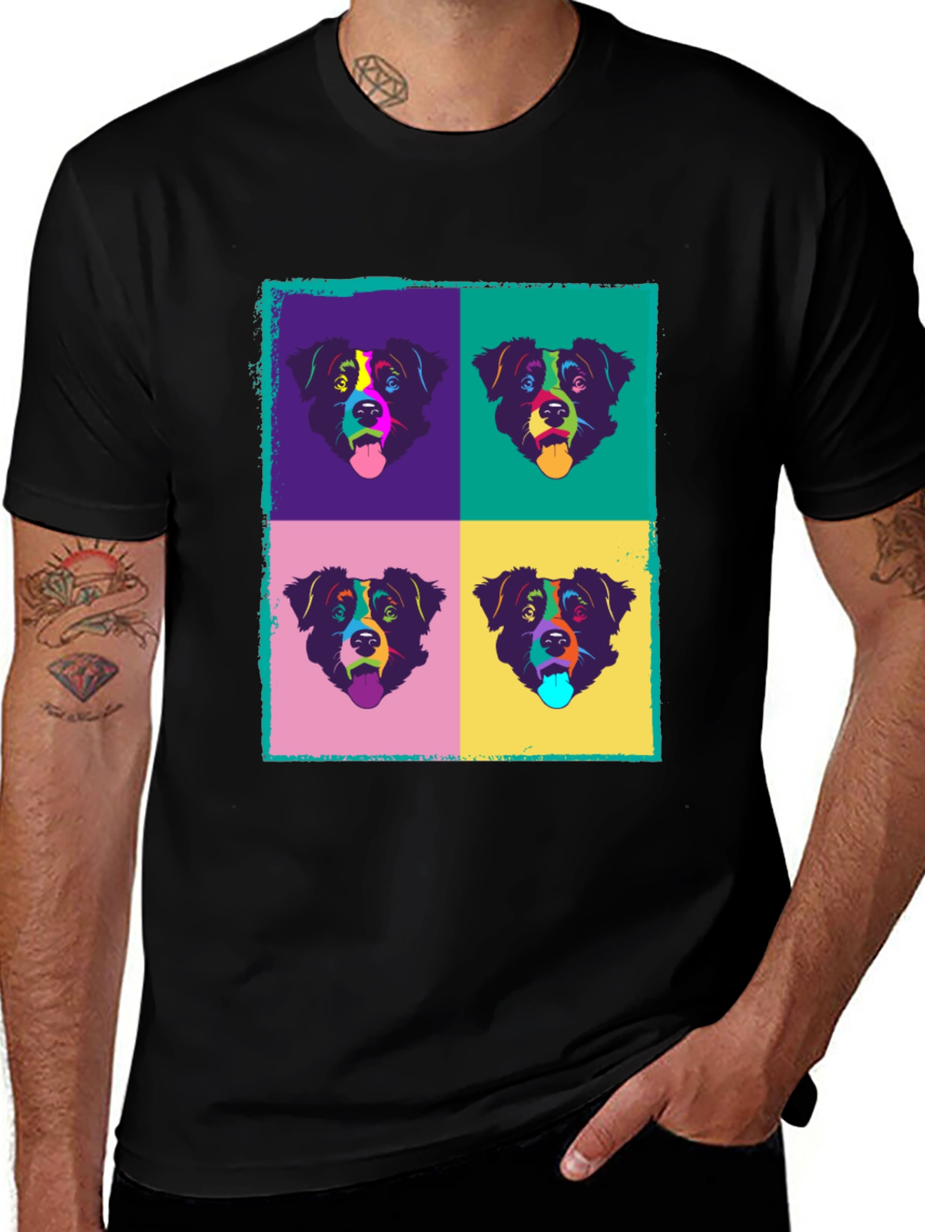 Pop Art Dog Graphic T-Shirt