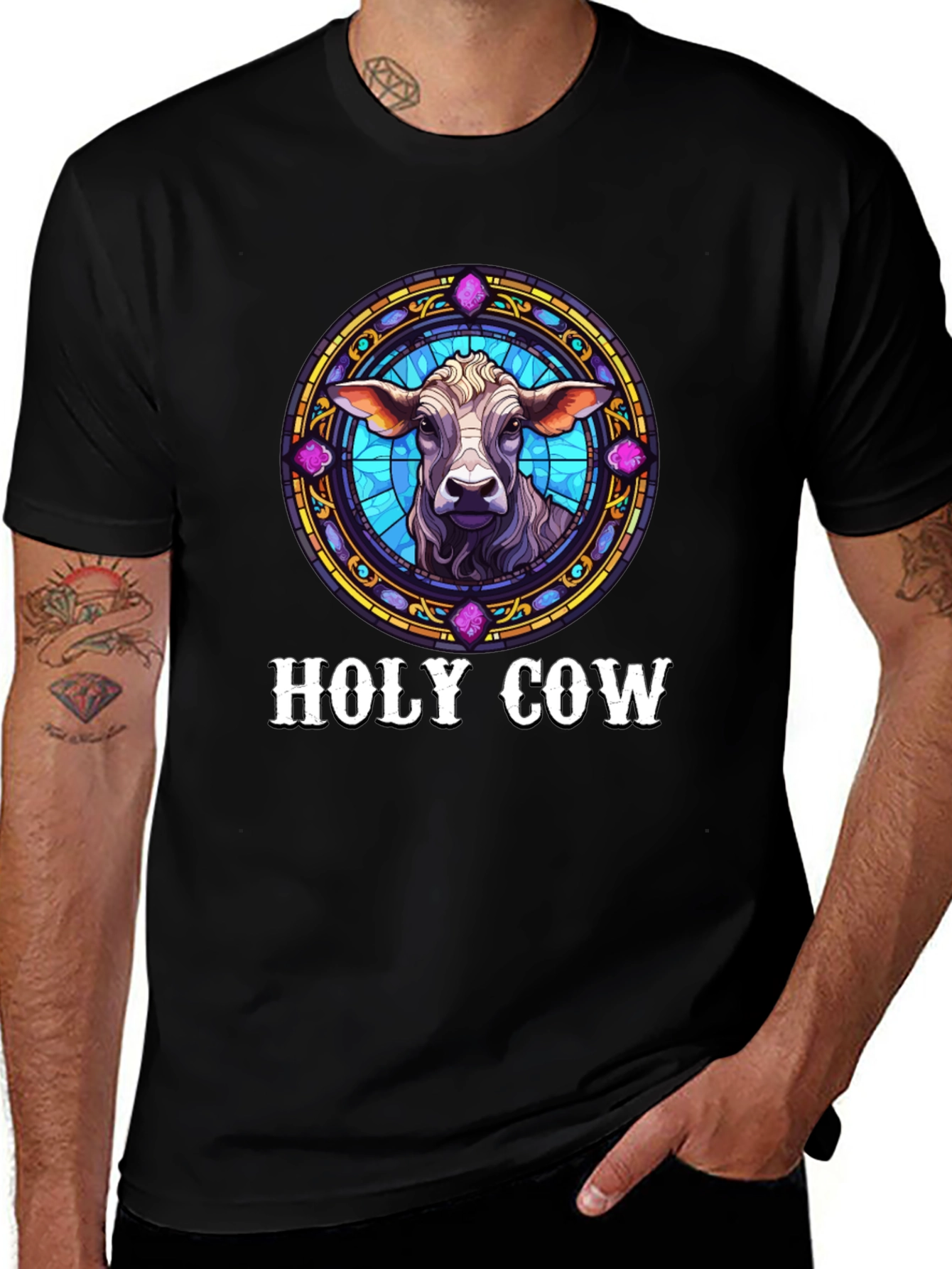 Holy Cow Graphic Tee - Funny Novelty T-Shirt
