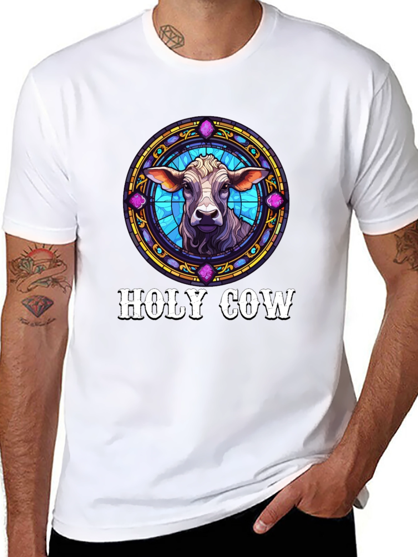Holy Cow Graphic Tee - Funny Novelty T-Shirt