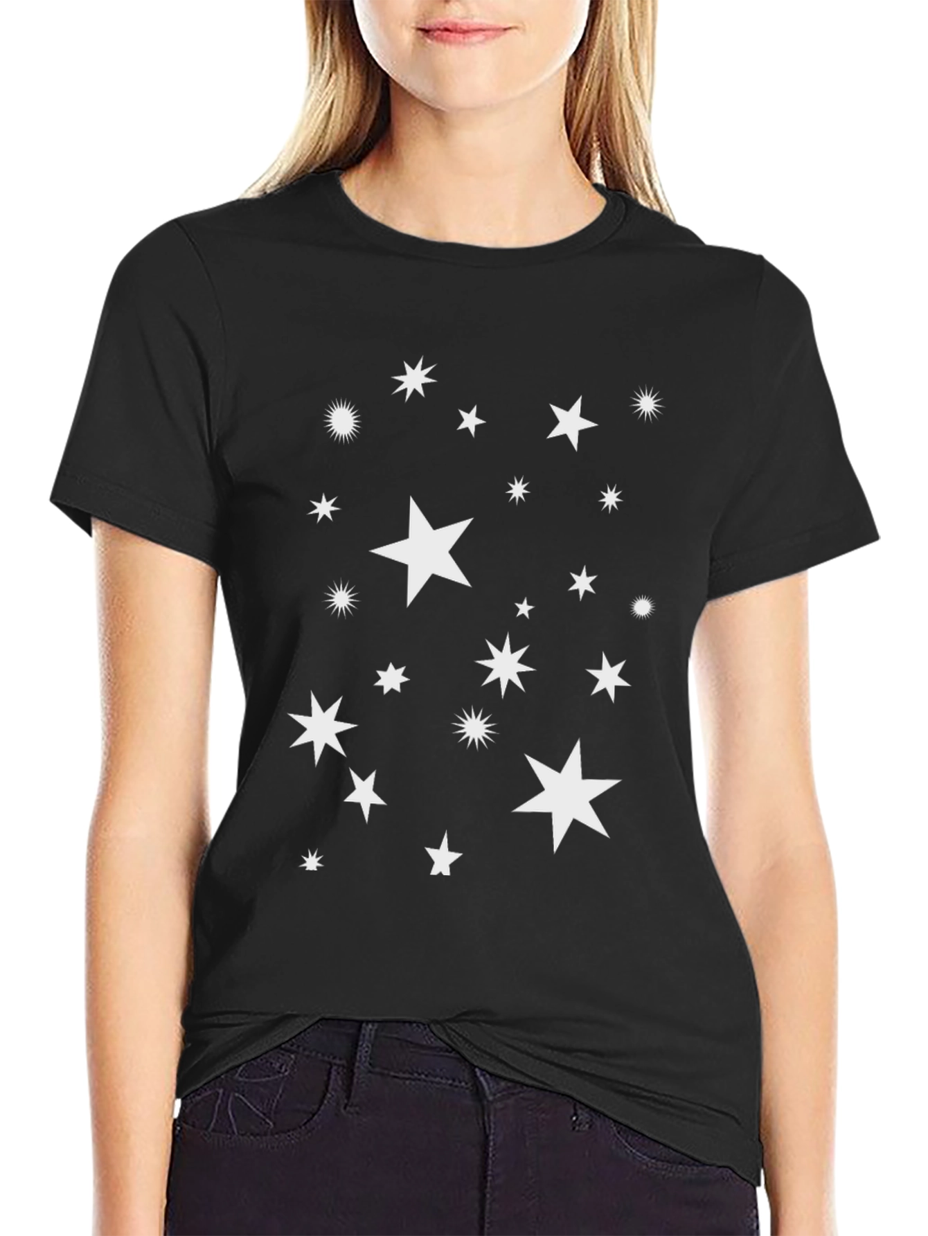 Starry Night Graphic Tee - Unisex Black T-Shirt
