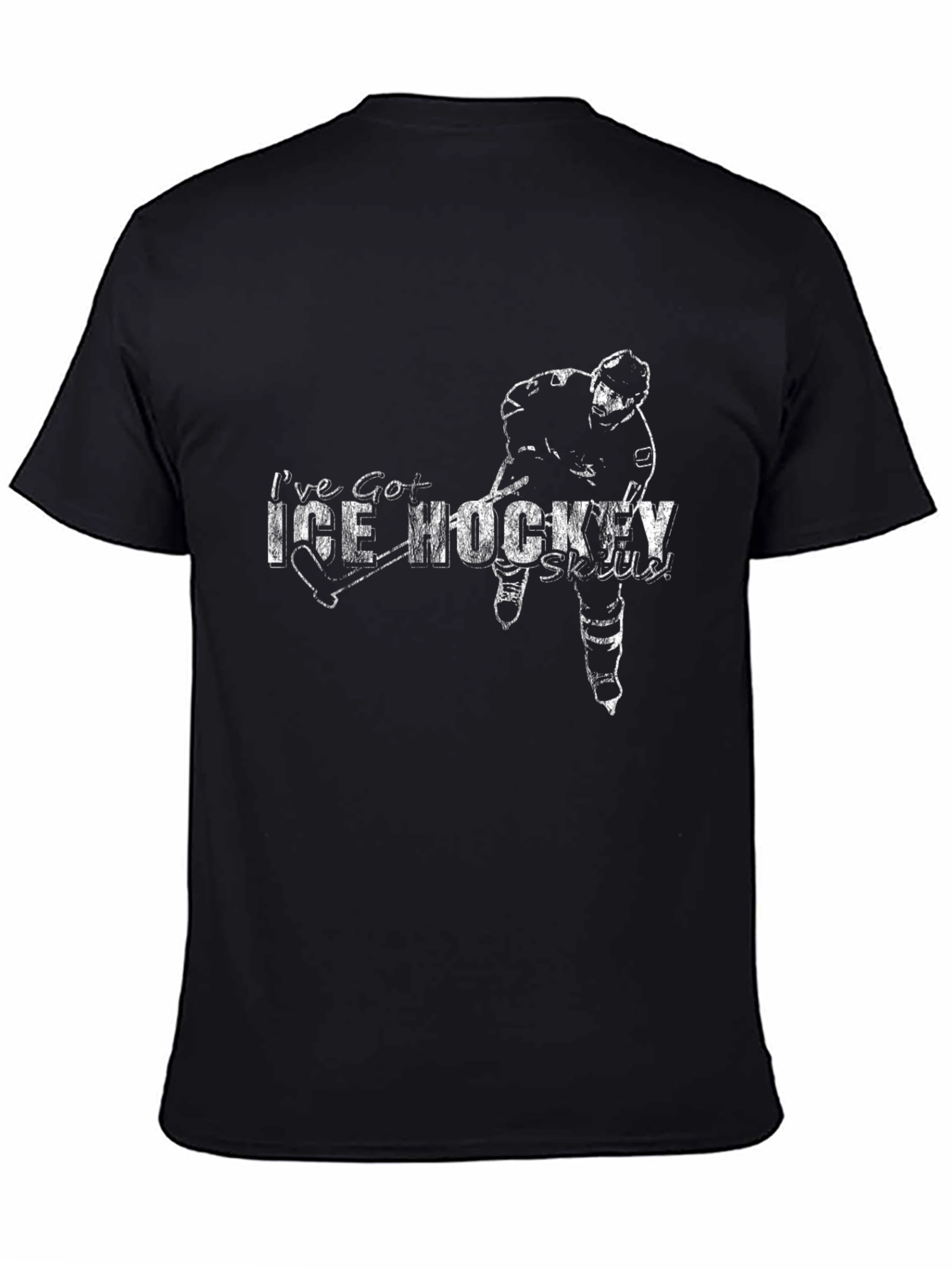 Ice Hockey Skills Graphic T-Shirt - Black