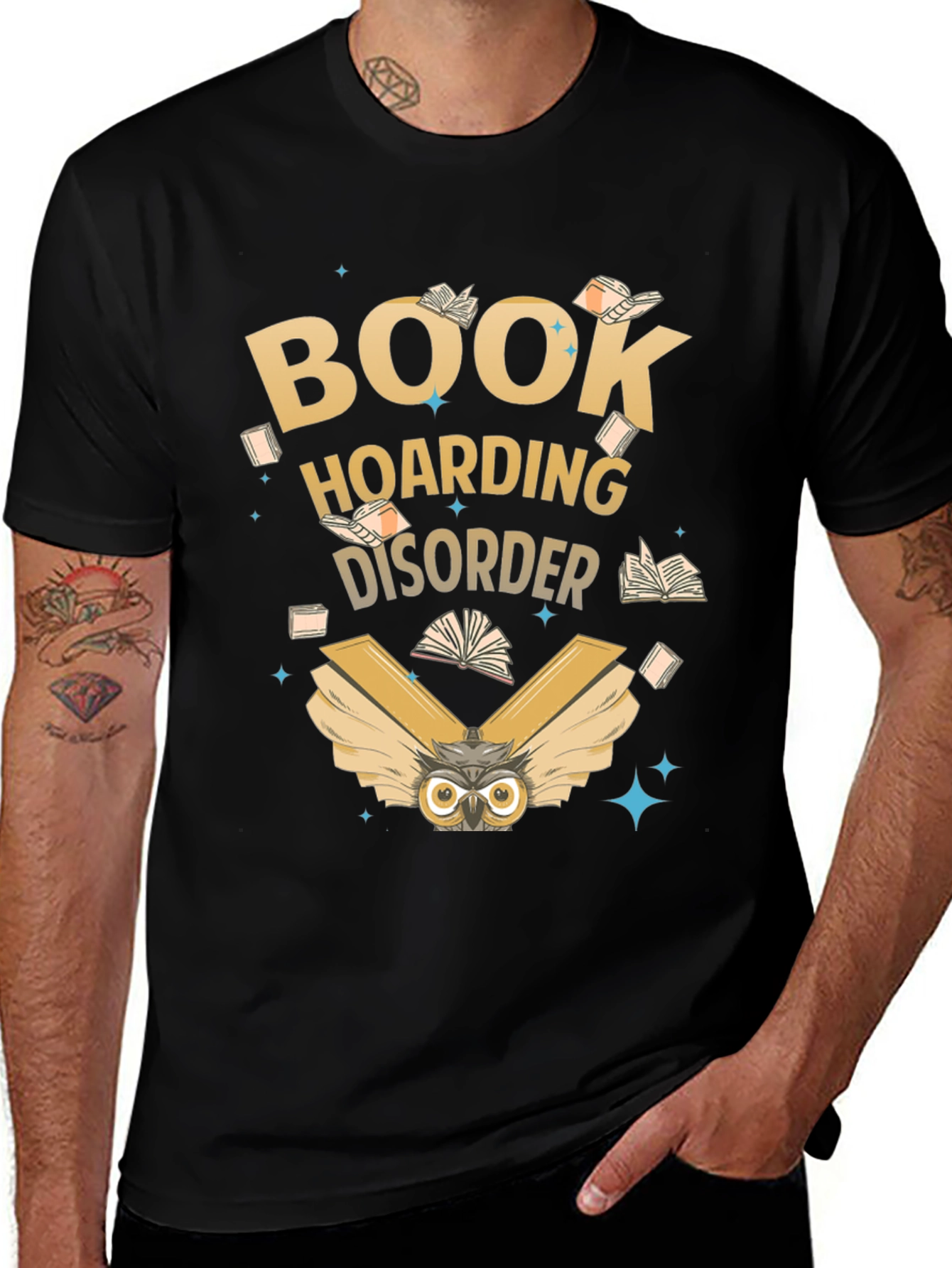 Book Hoarding Disorder Owl T-Shirt