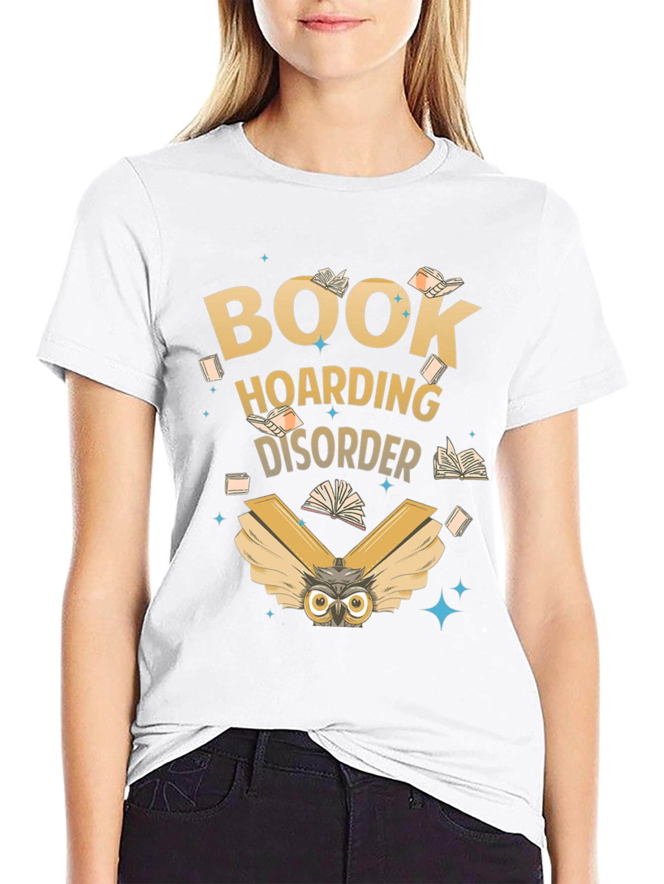Book Hoarding Disorder Owl T-Shirt