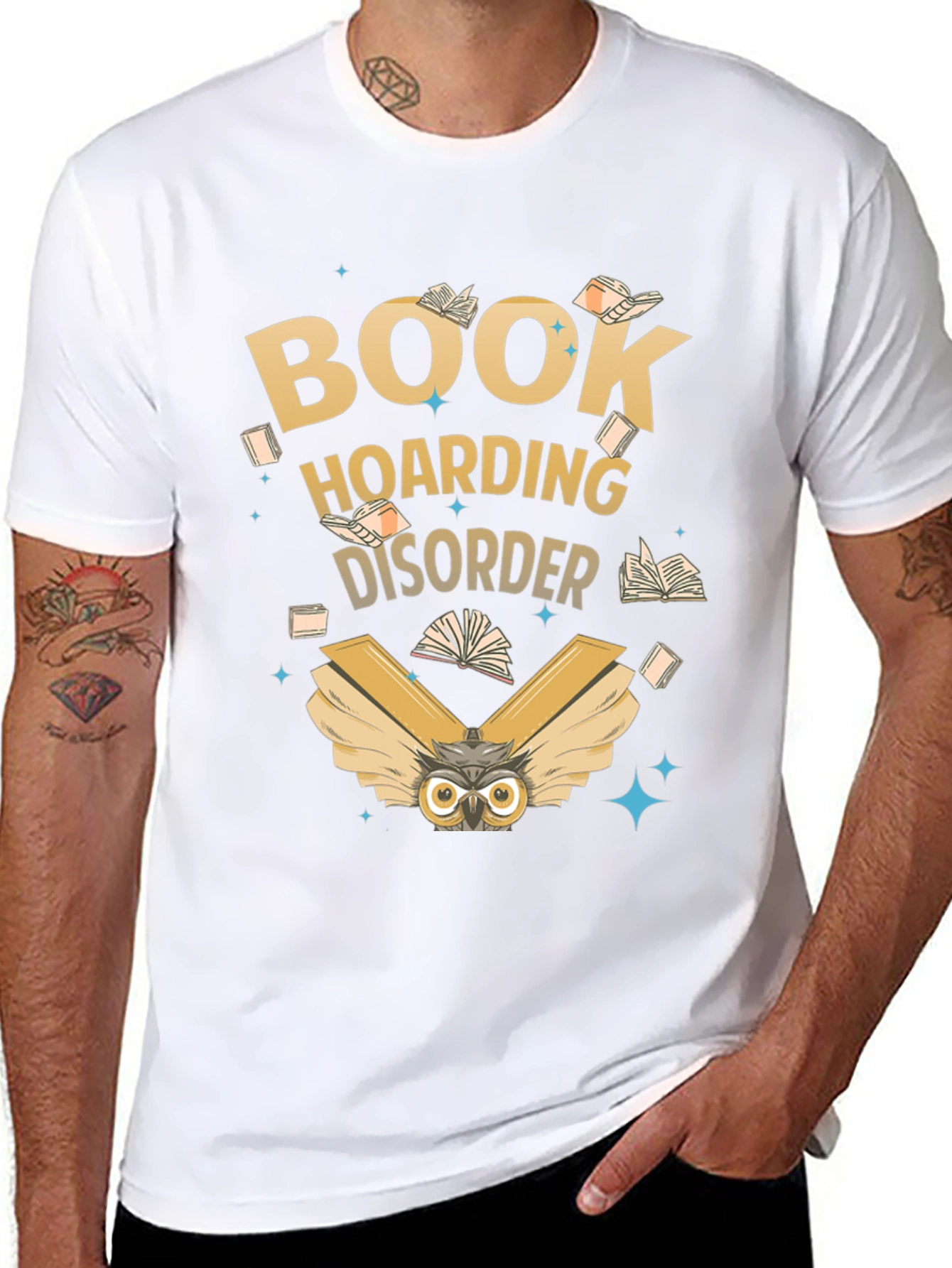 Book Hoarding Disorder Owl T-Shirt