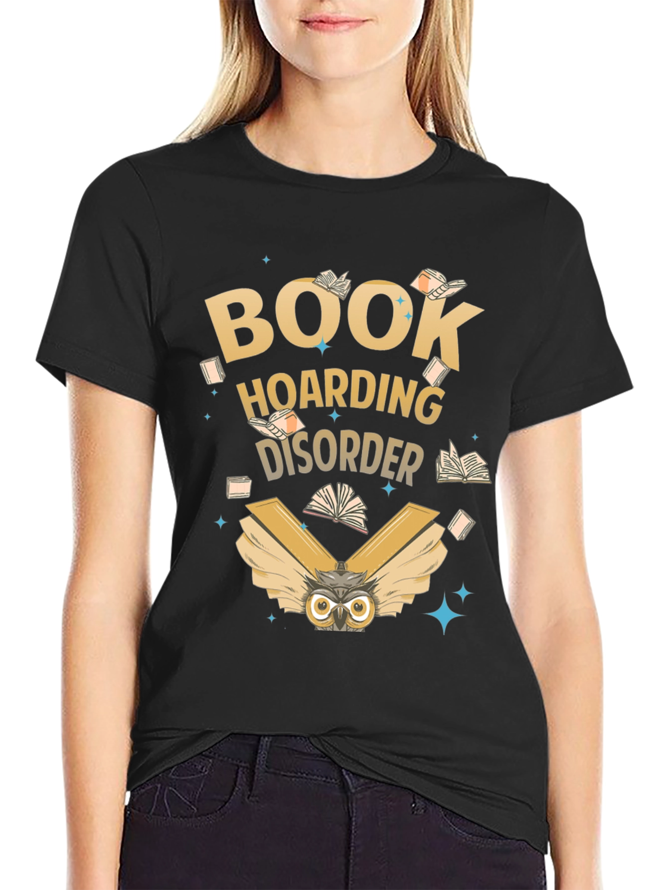 Book Hoarding Disorder Owl T-Shirt