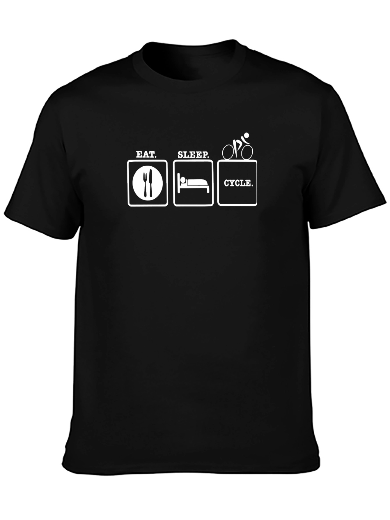 Eat Sleep Cycle Black T-Shirt