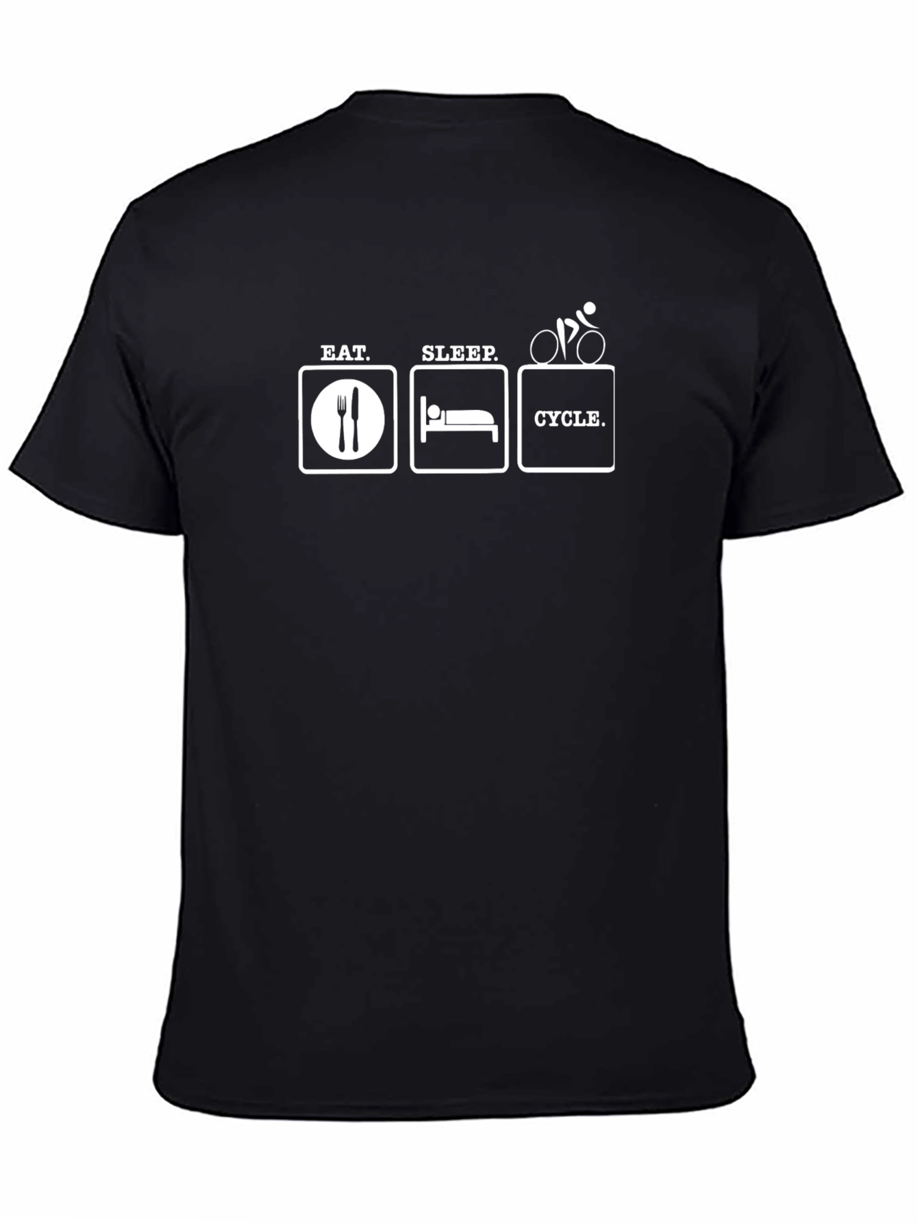 Eat Sleep Cycle Black T-Shirt