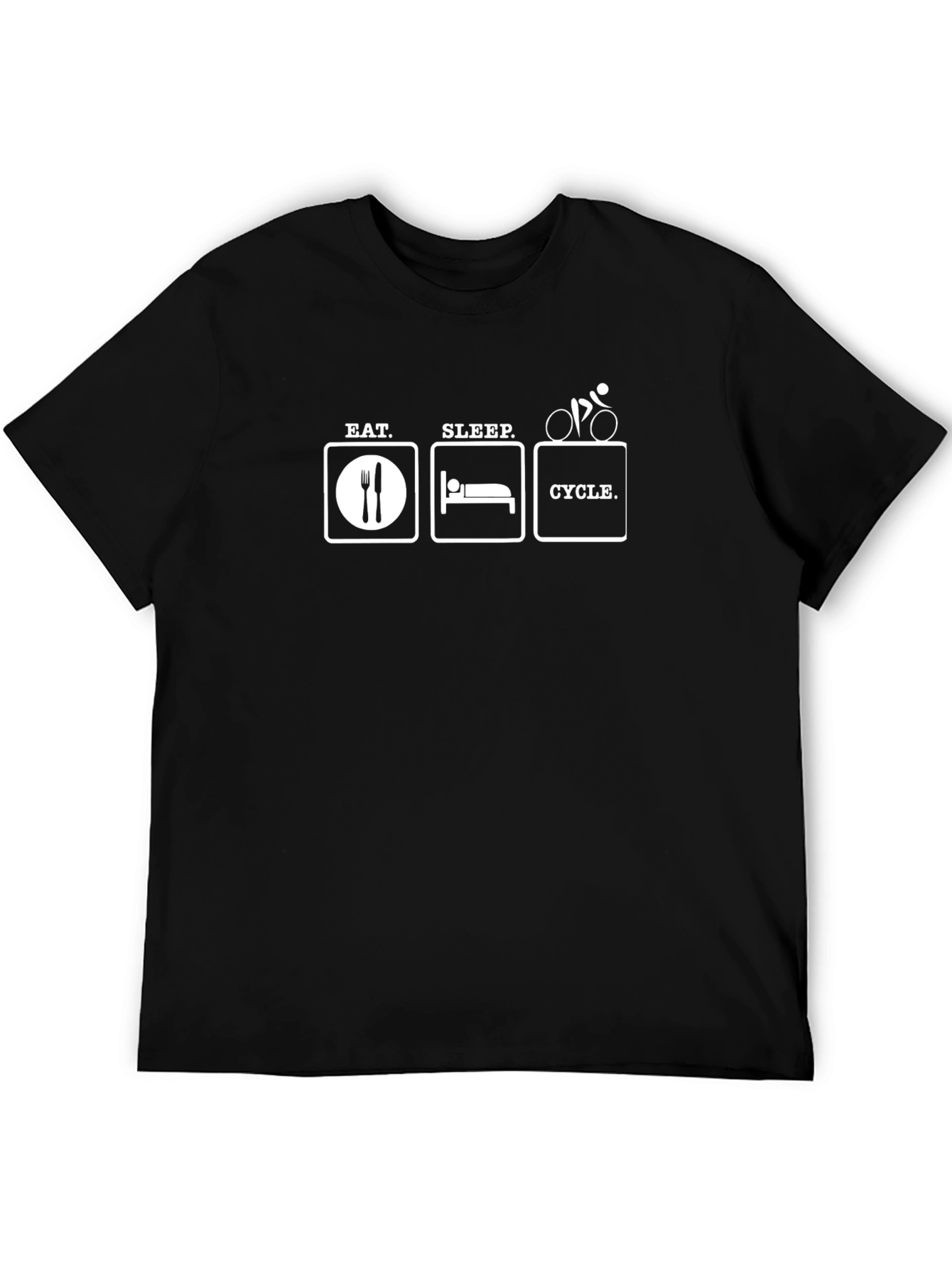 Eat Sleep Cycle Black T-Shirt