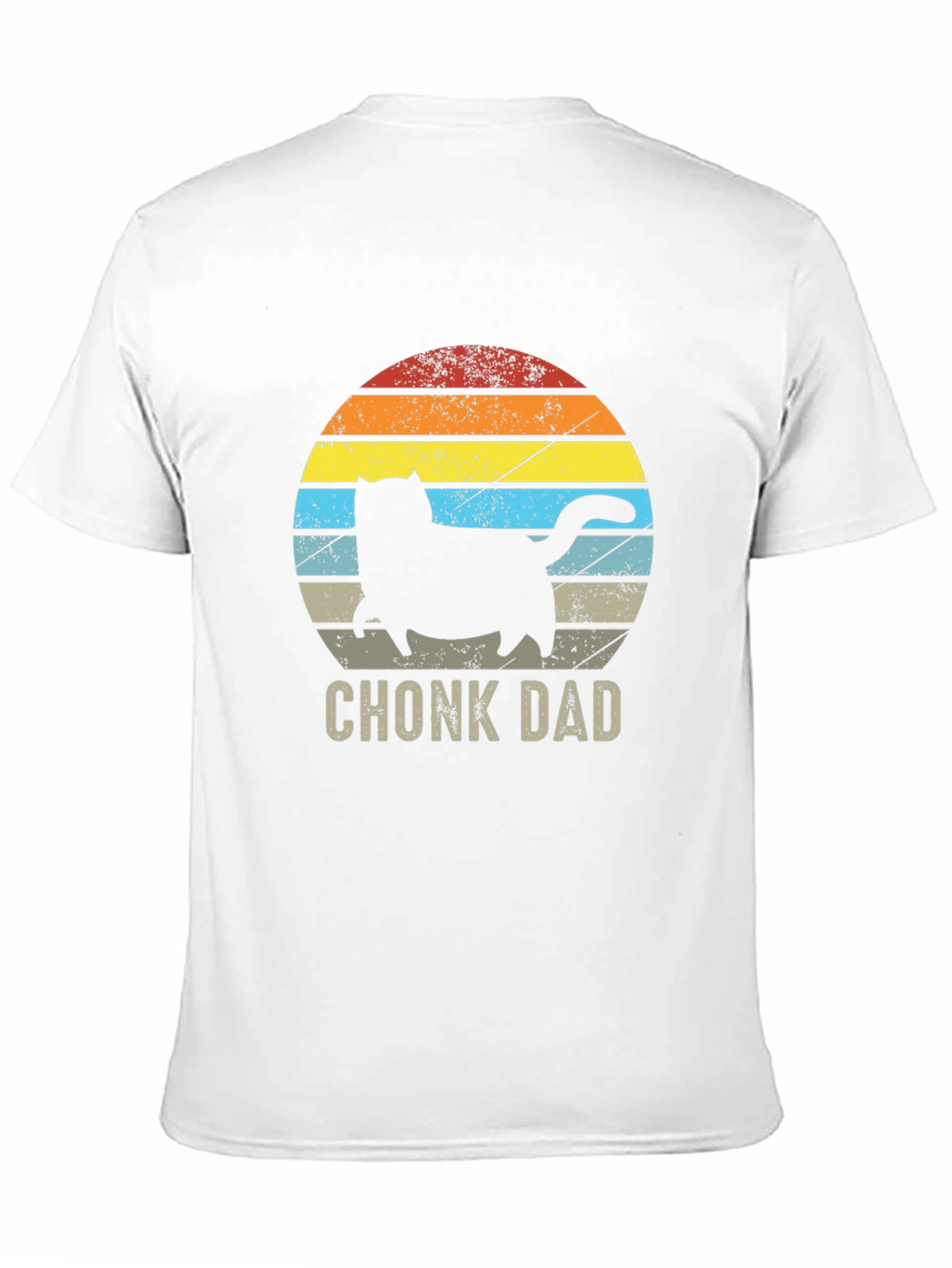 Chonk Dad Black T-Shirt - Cat Lover Apparel