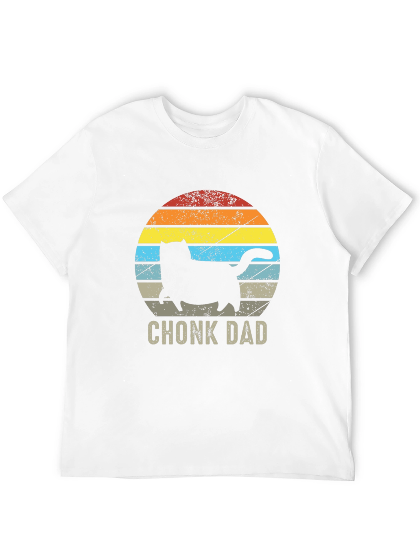 Chonk Dad Black T-Shirt - Cat Lover Apparel