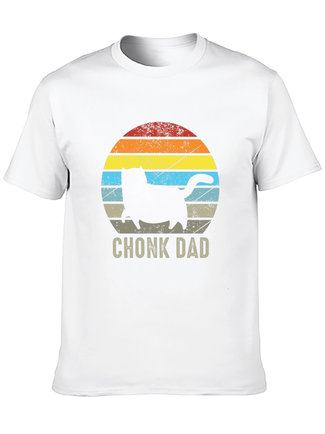 Chonk Dad Black T-Shirt - Cat Lover Apparel