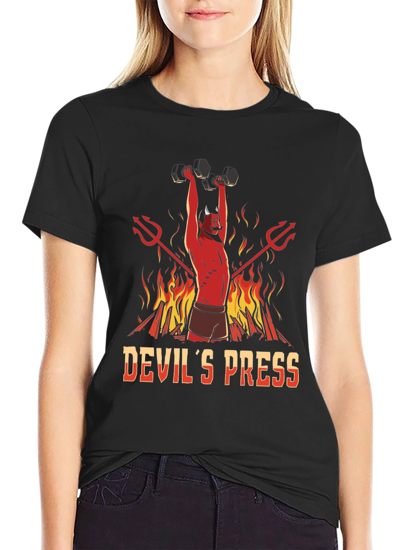 Devils Press Black Graphic T-Shirt