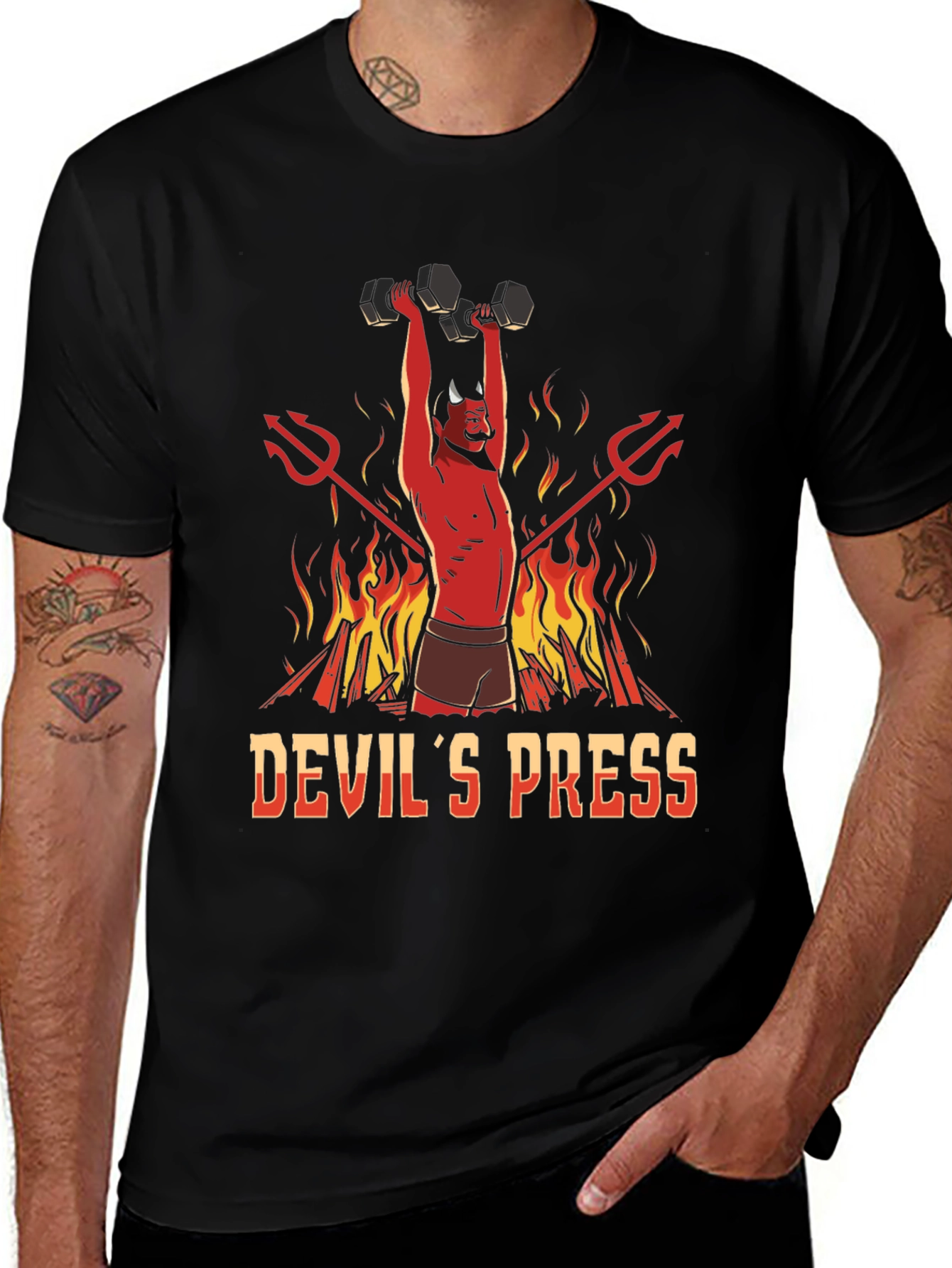Devils Press Black Graphic T-Shirt