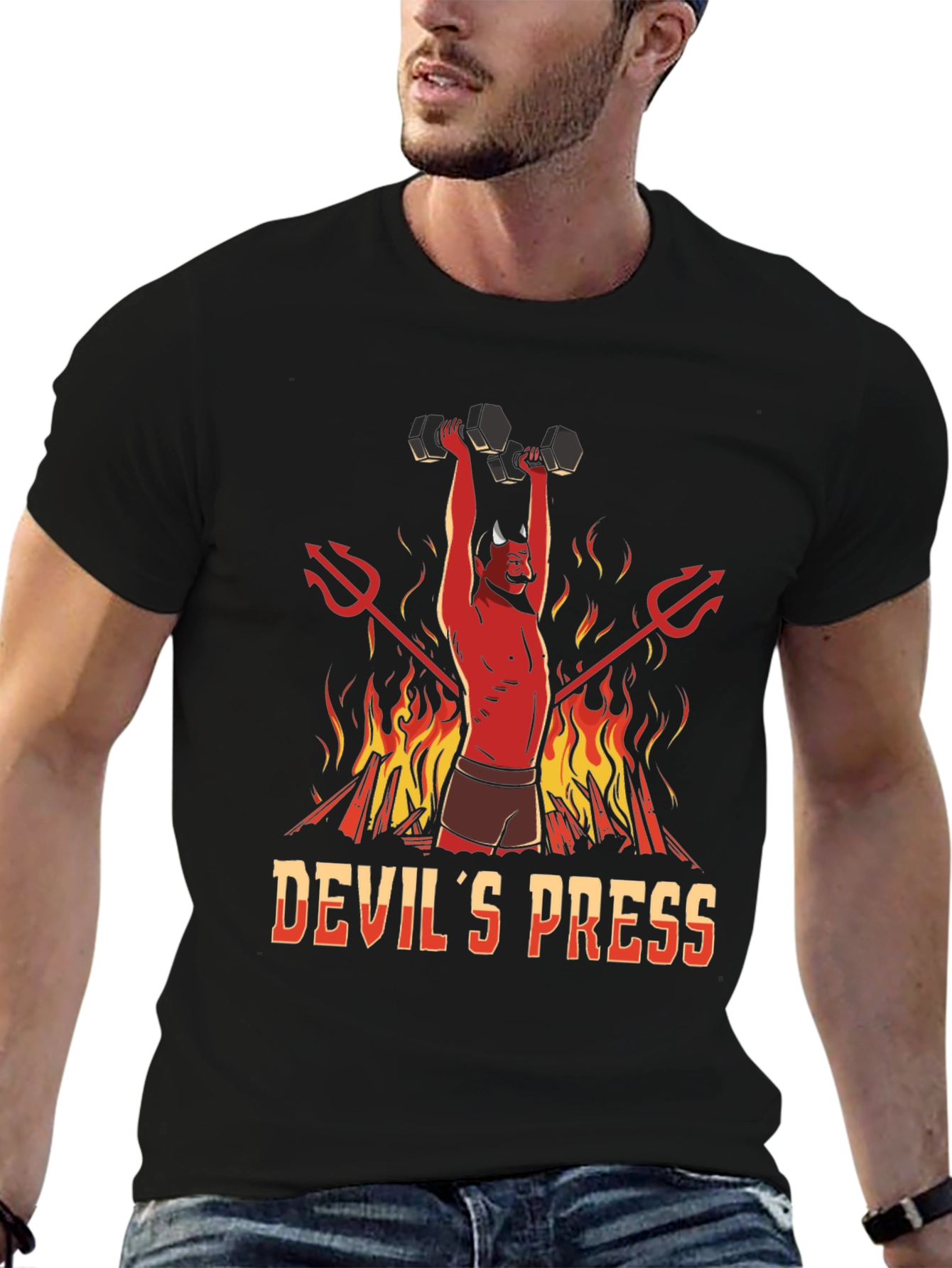 Devils Press Black Graphic T-Shirt