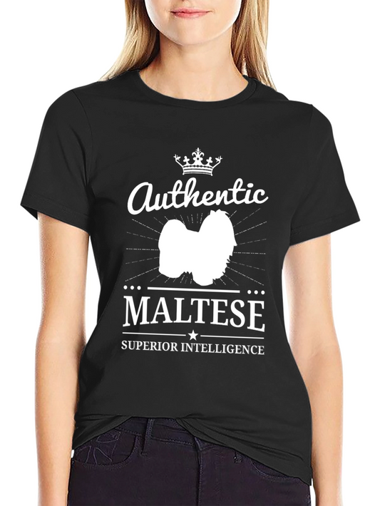 Authentic Maltese Dog Superior Intelligence T-Shirt
