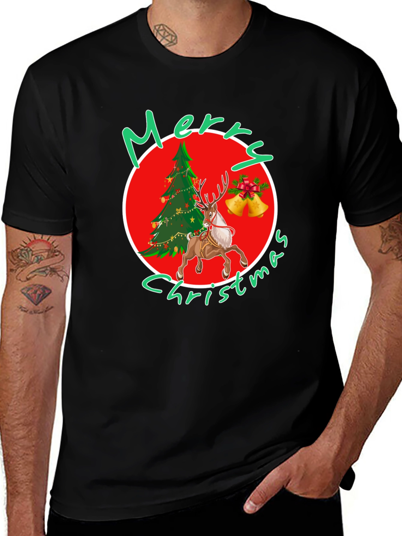 Merry Christmas T-Shirt with Festive Holiday Design