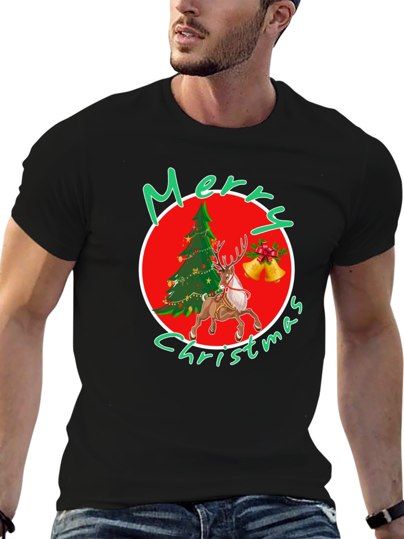 Merry Christmas T-Shirt with Festive Holiday Design