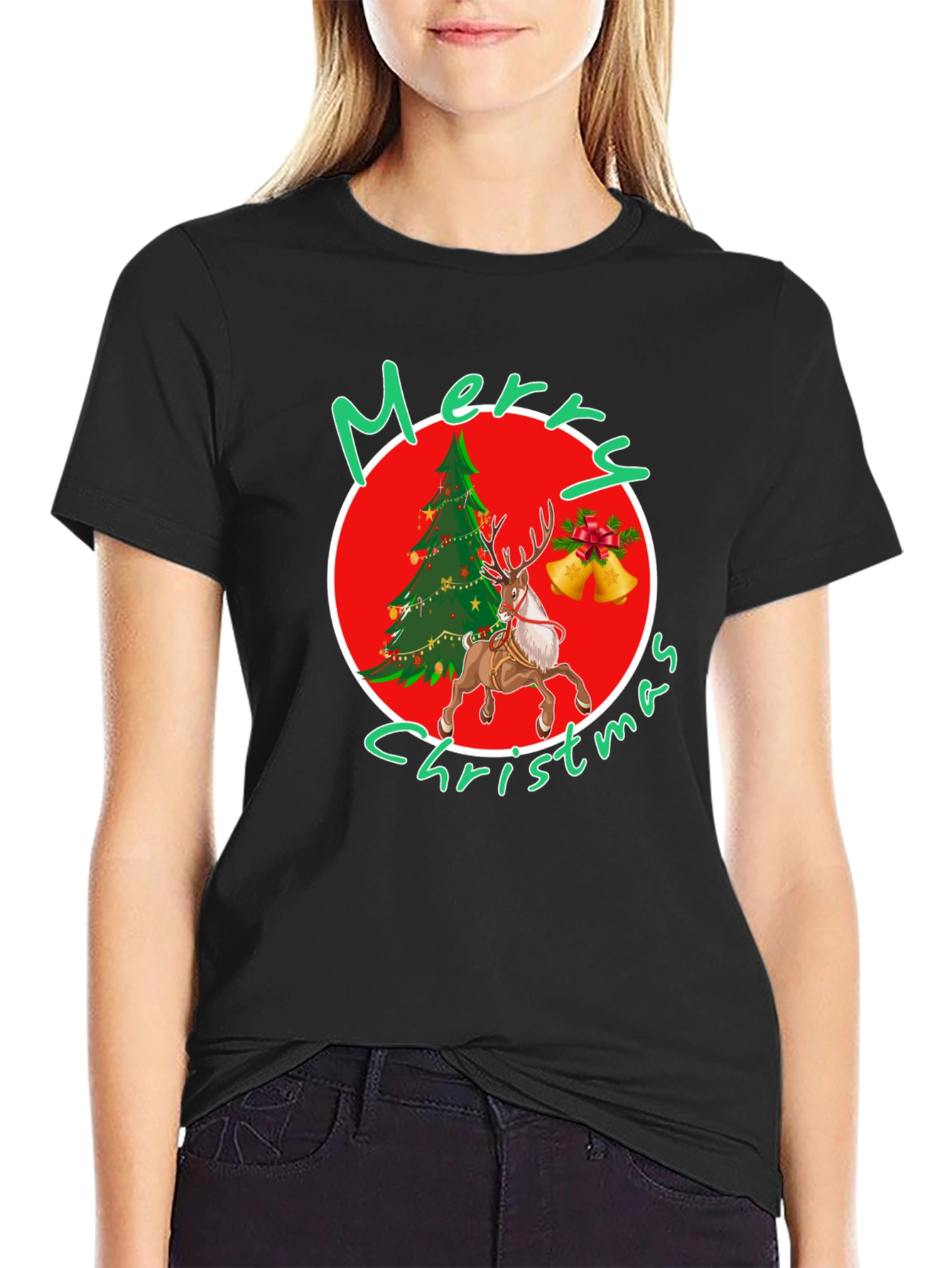 Merry Christmas T-Shirt with Festive Holiday Design