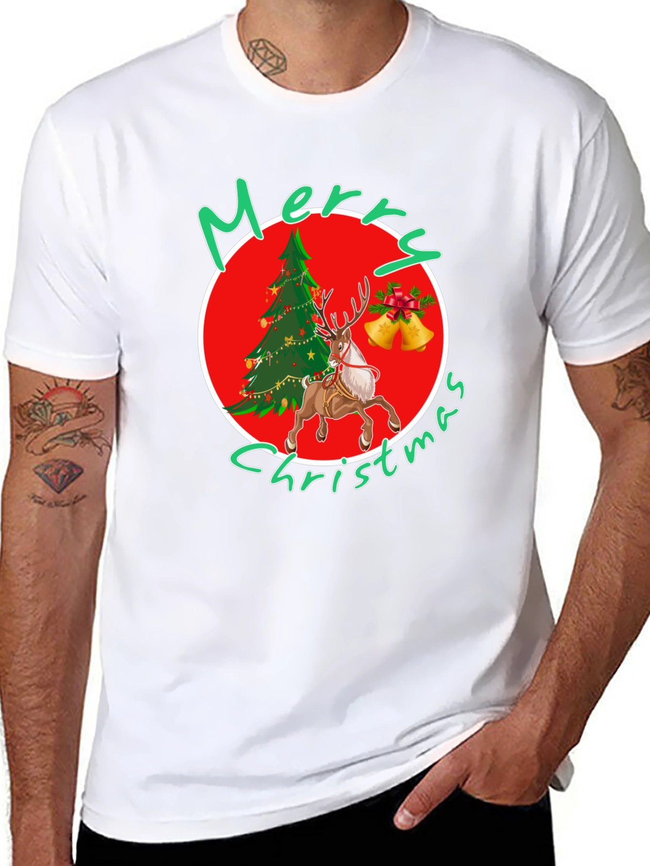 Merry Christmas T-Shirt with Festive Holiday Design