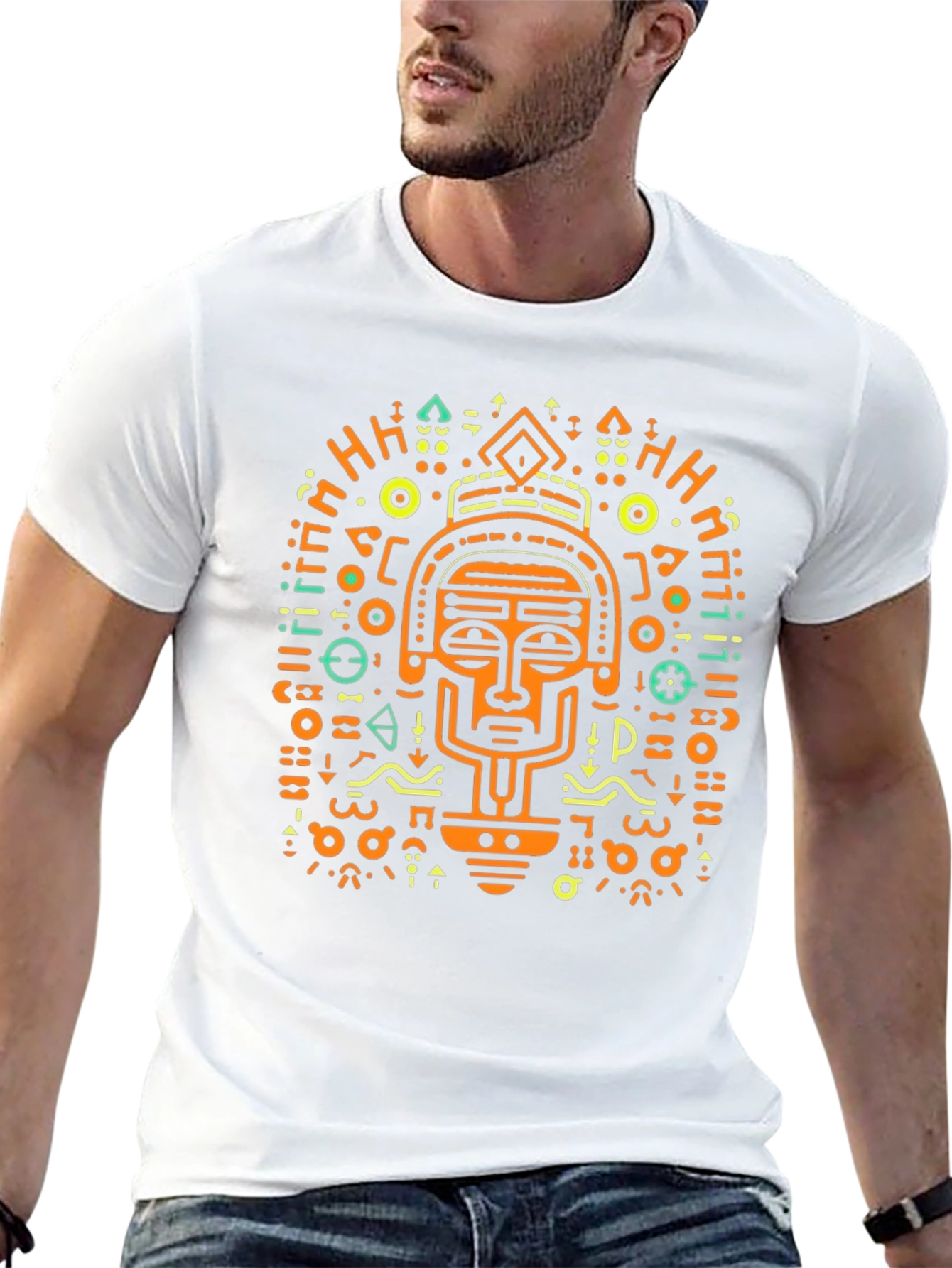 Abstract Tribal Art Graphic T-Shirt
