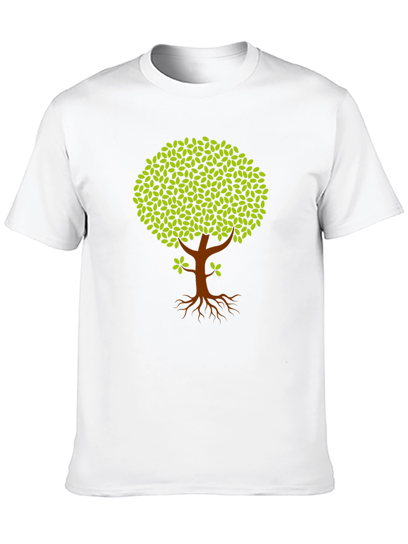 Nature Tree Graphic Tee - Black Cotton T-Shirt