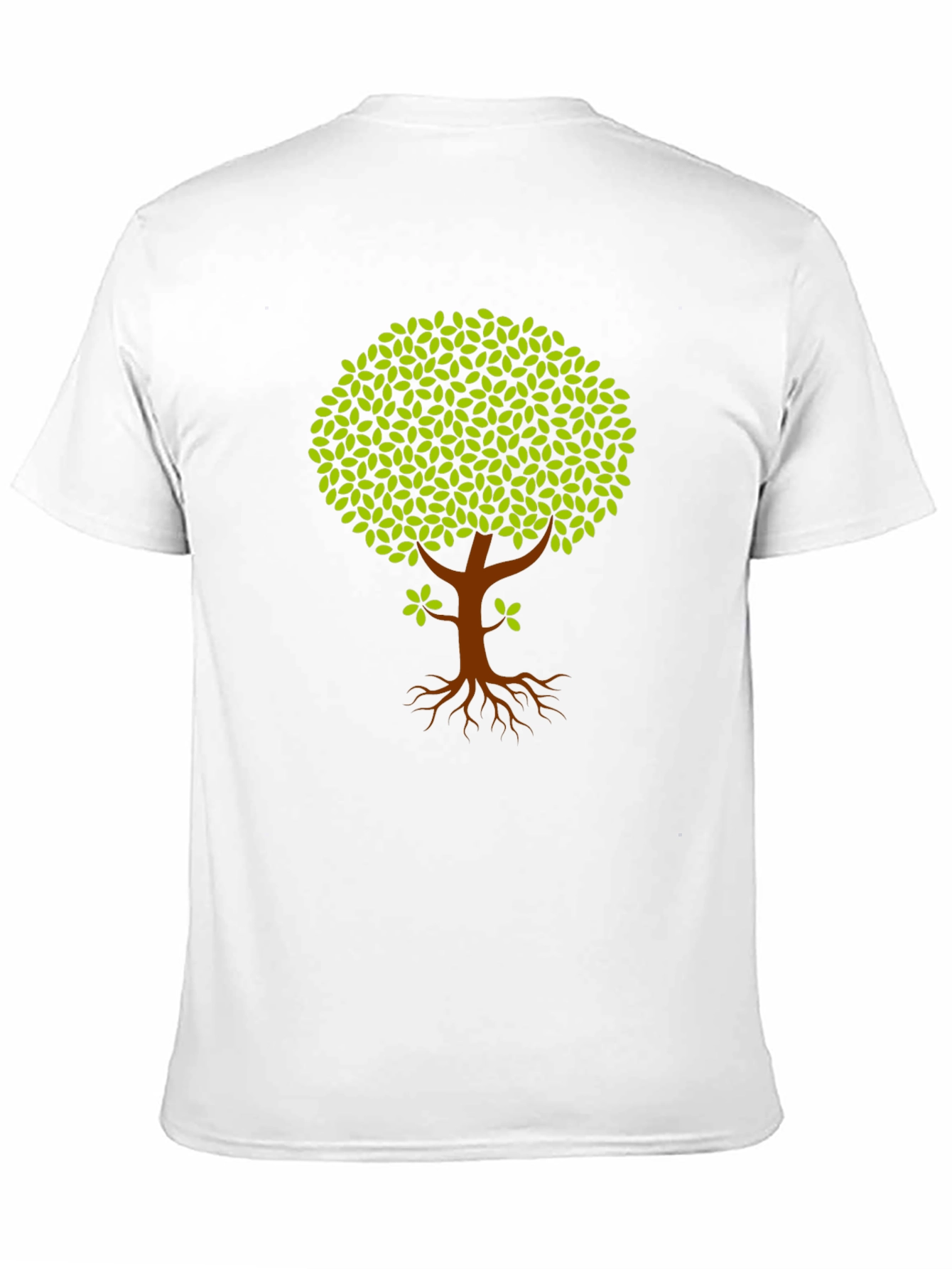 Nature Tree Graphic Tee - Black Cotton T-Shirt