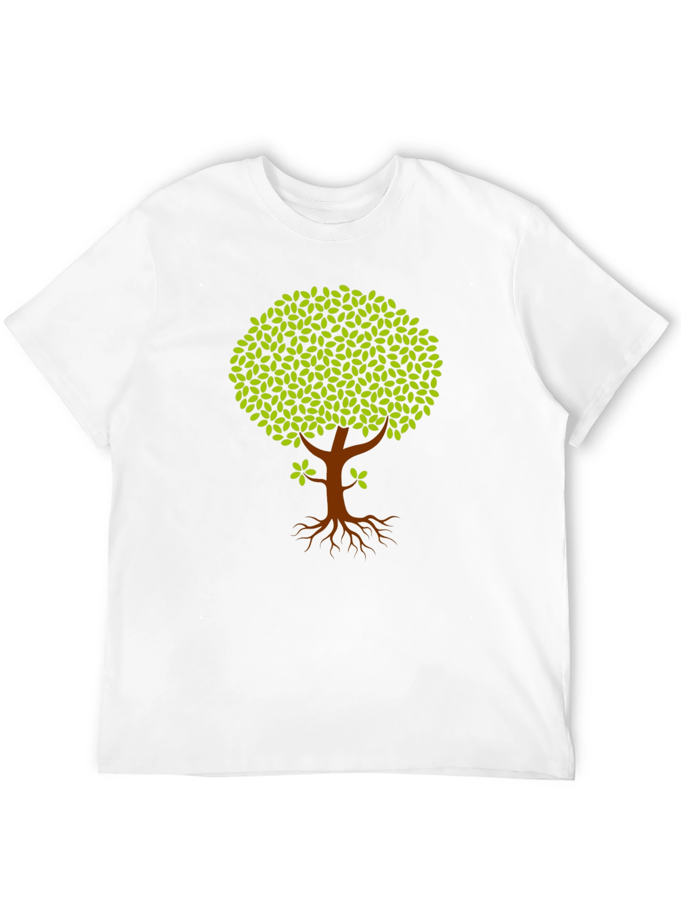 Nature Tree Graphic Tee - Black Cotton T-Shirt