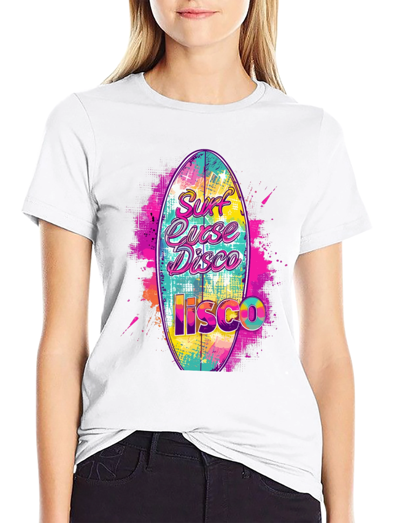 Surf Curse Disco T-Shirt Black Cotton Tee