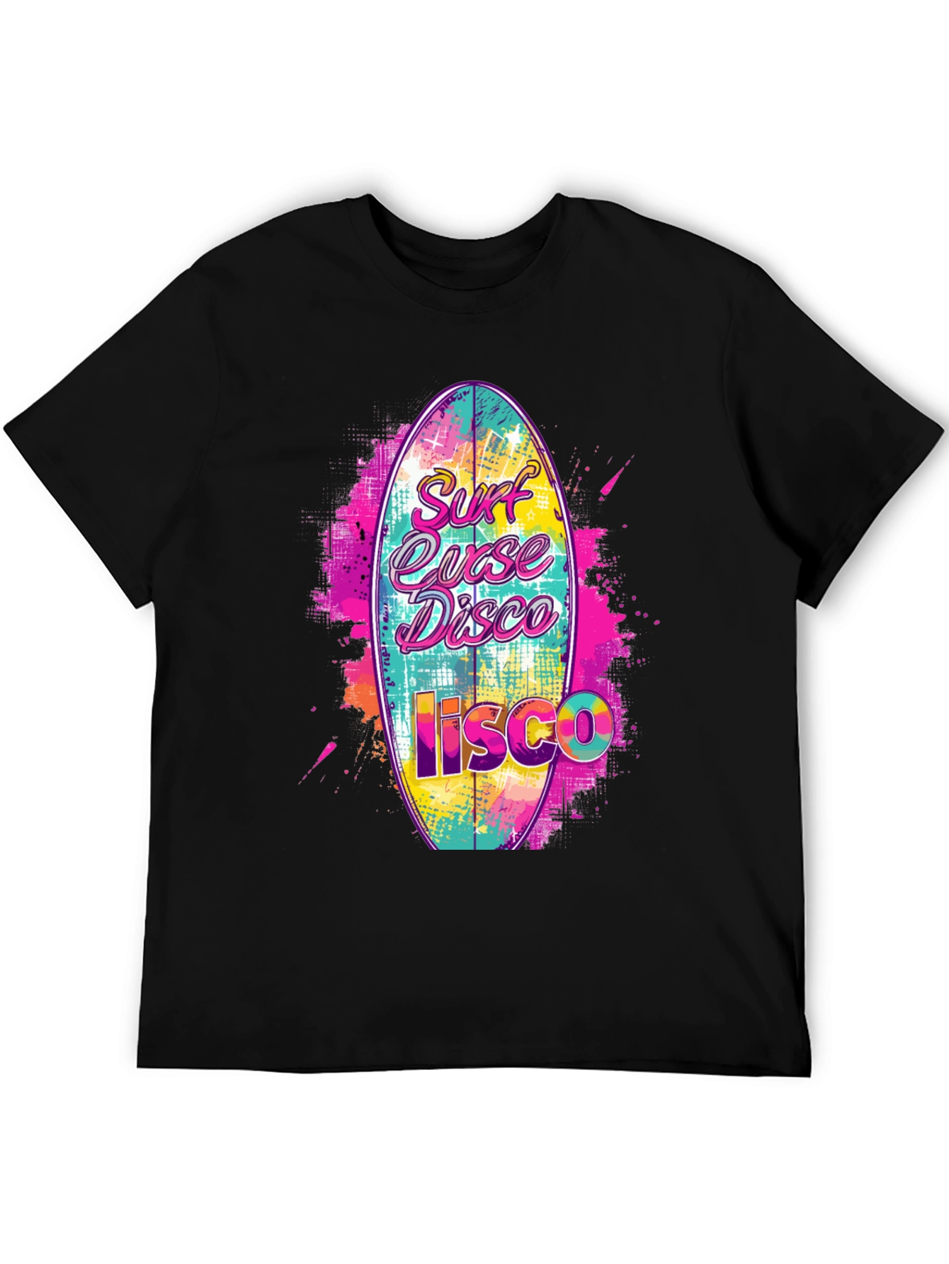 Surf Curse Disco T-Shirt Black Cotton Tee