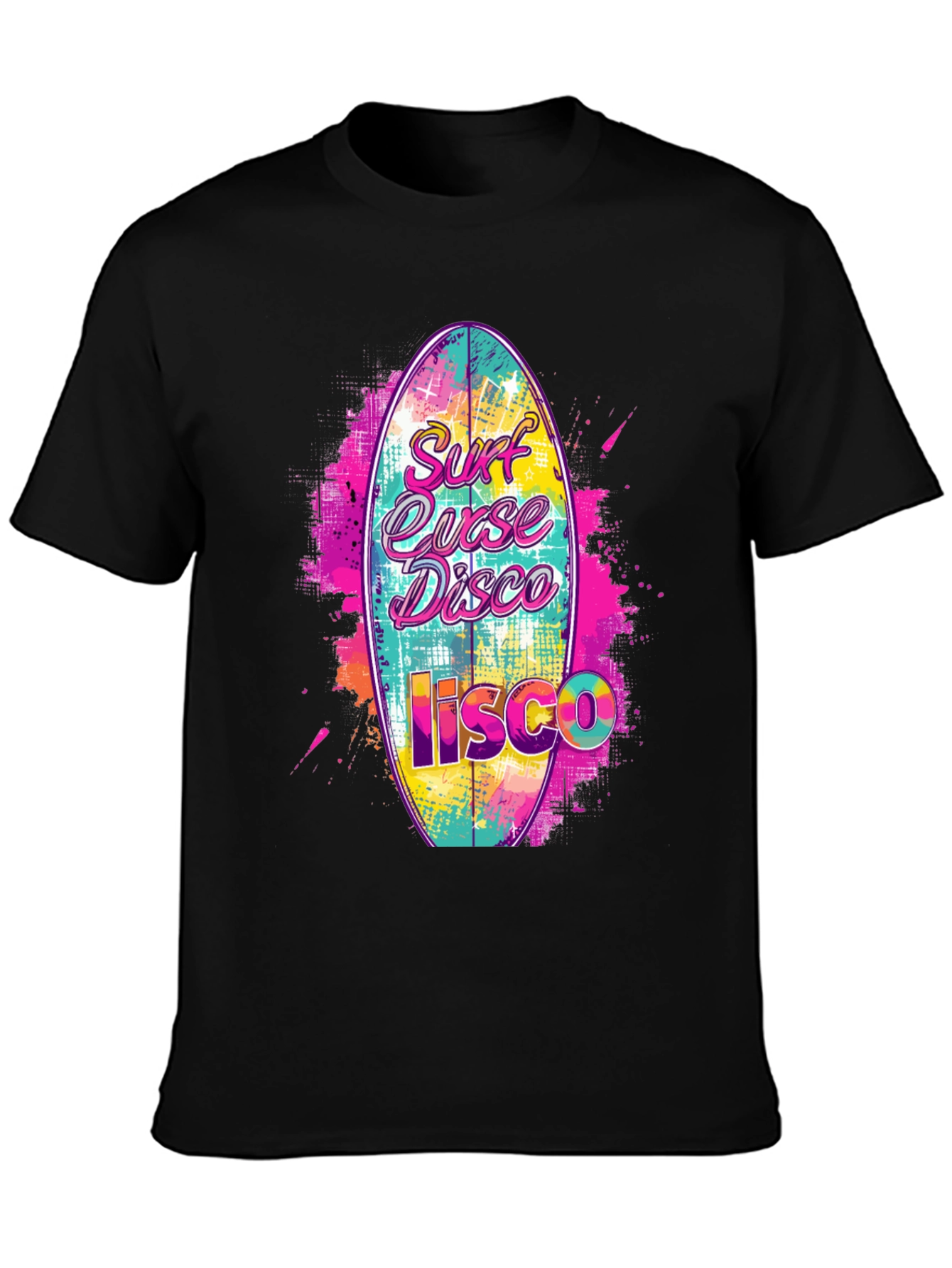 Surf Curse Disco T-Shirt Black Cotton Tee