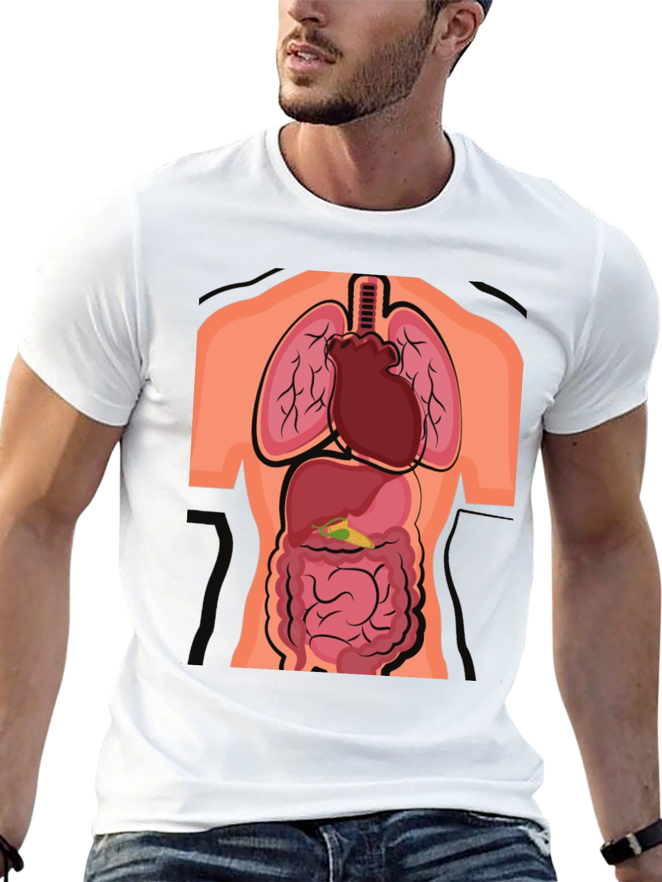 Anatomy T-Shirt - Human Organs Graphic Tee