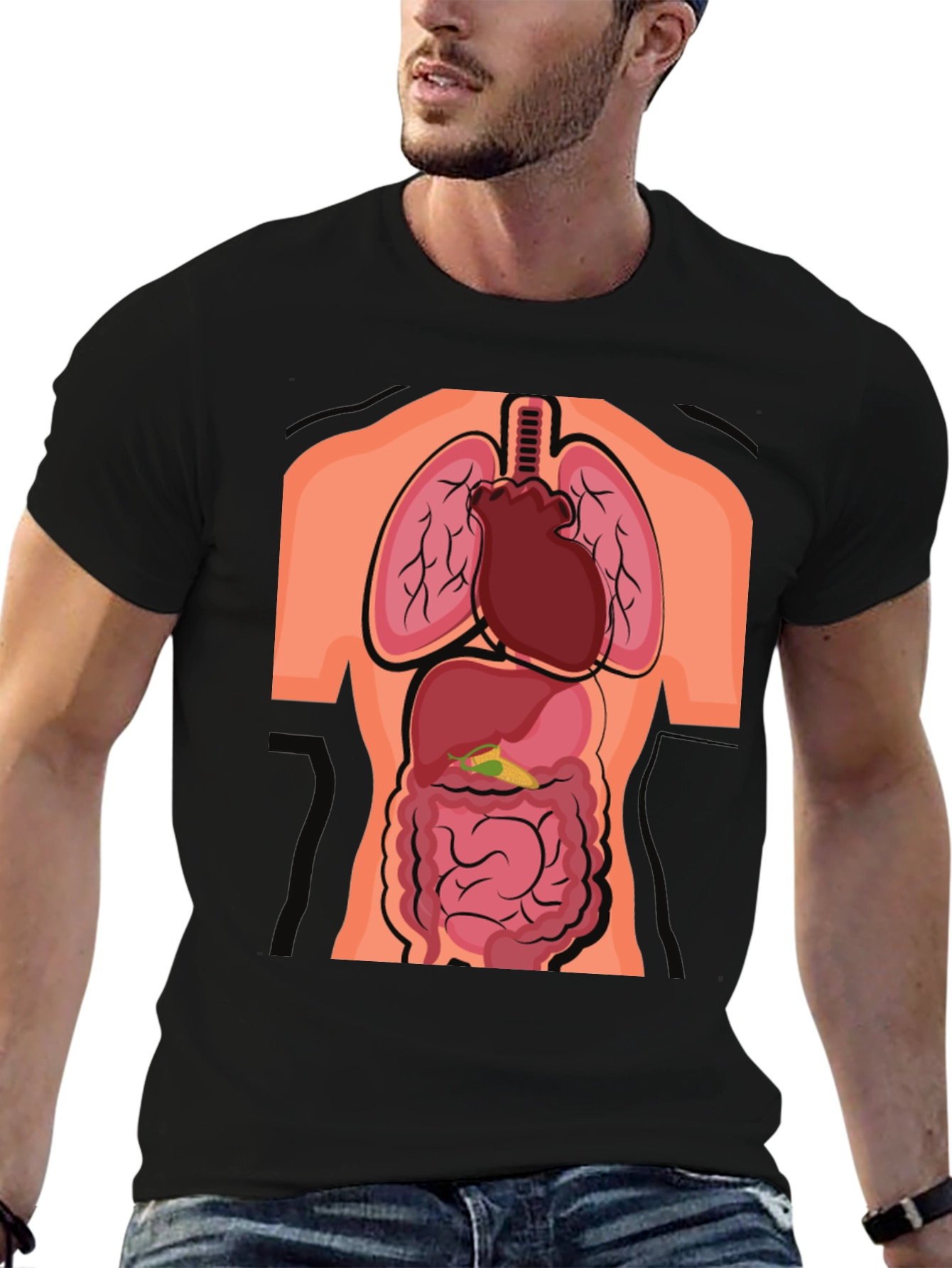 Anatomy T-Shirt - Human Organs Graphic Tee