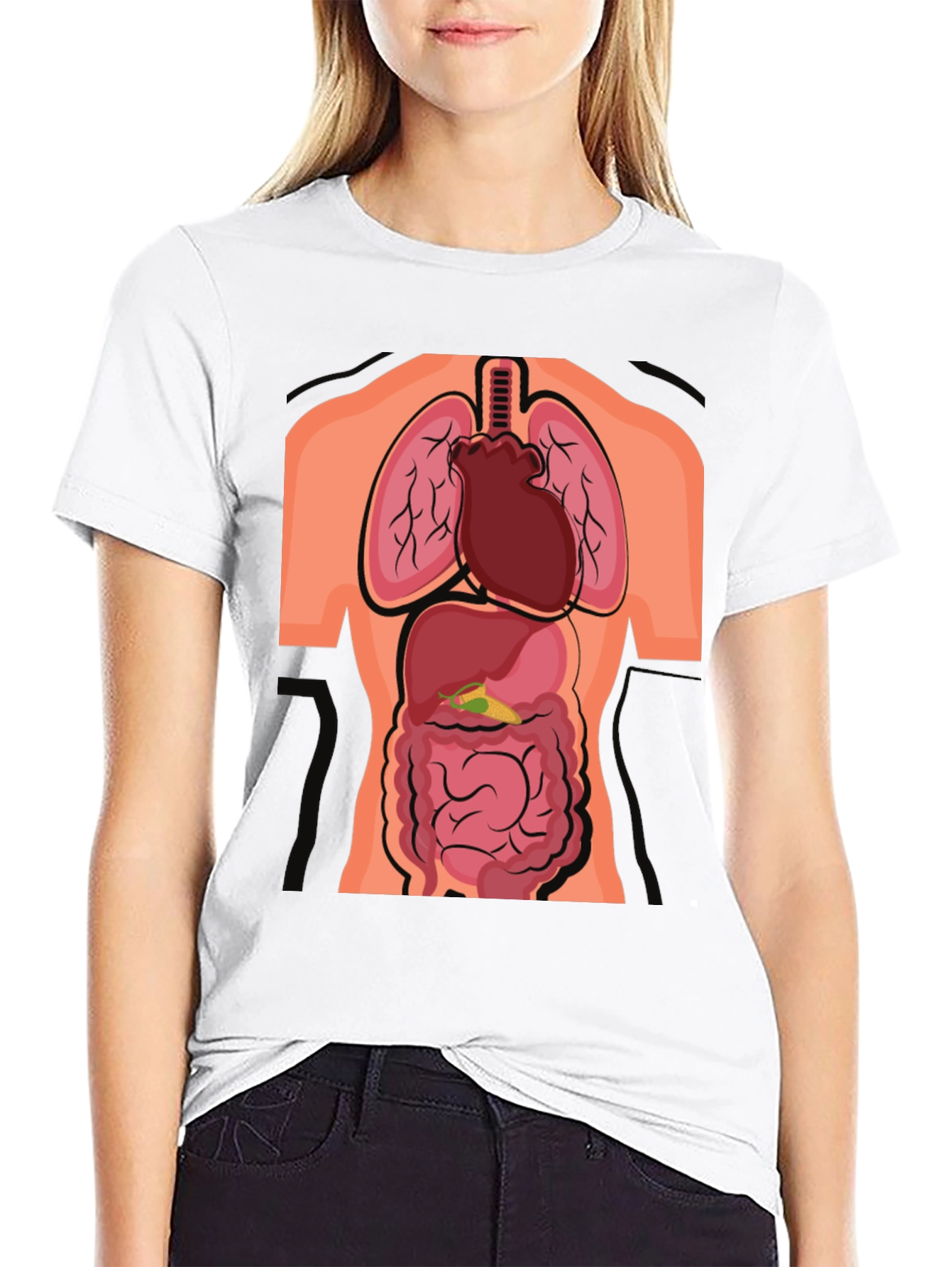 Anatomy T-Shirt - Human Organs Graphic Tee