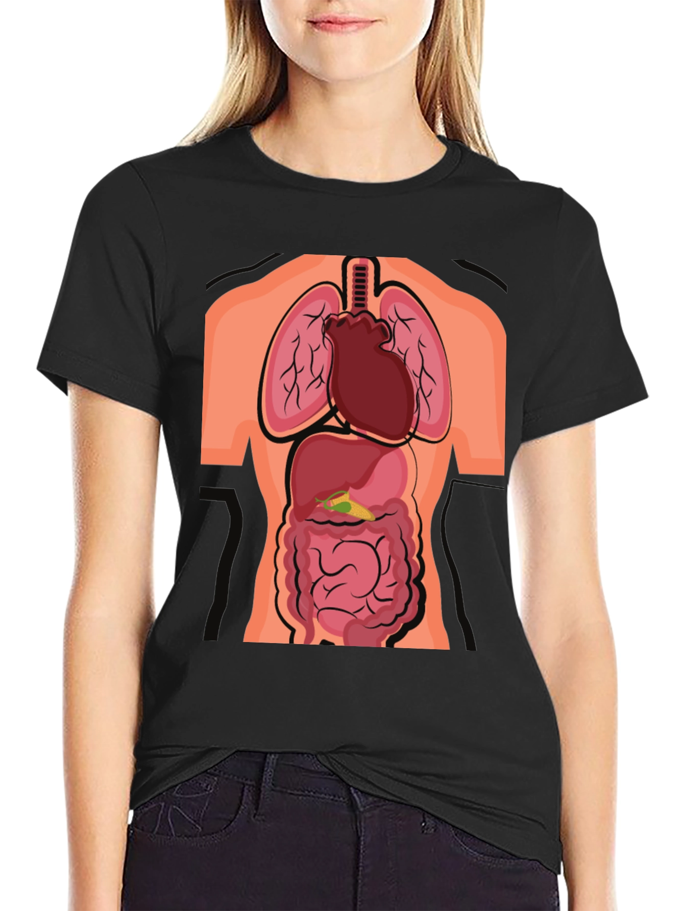 Anatomy T-Shirt - Human Organs Graphic Tee